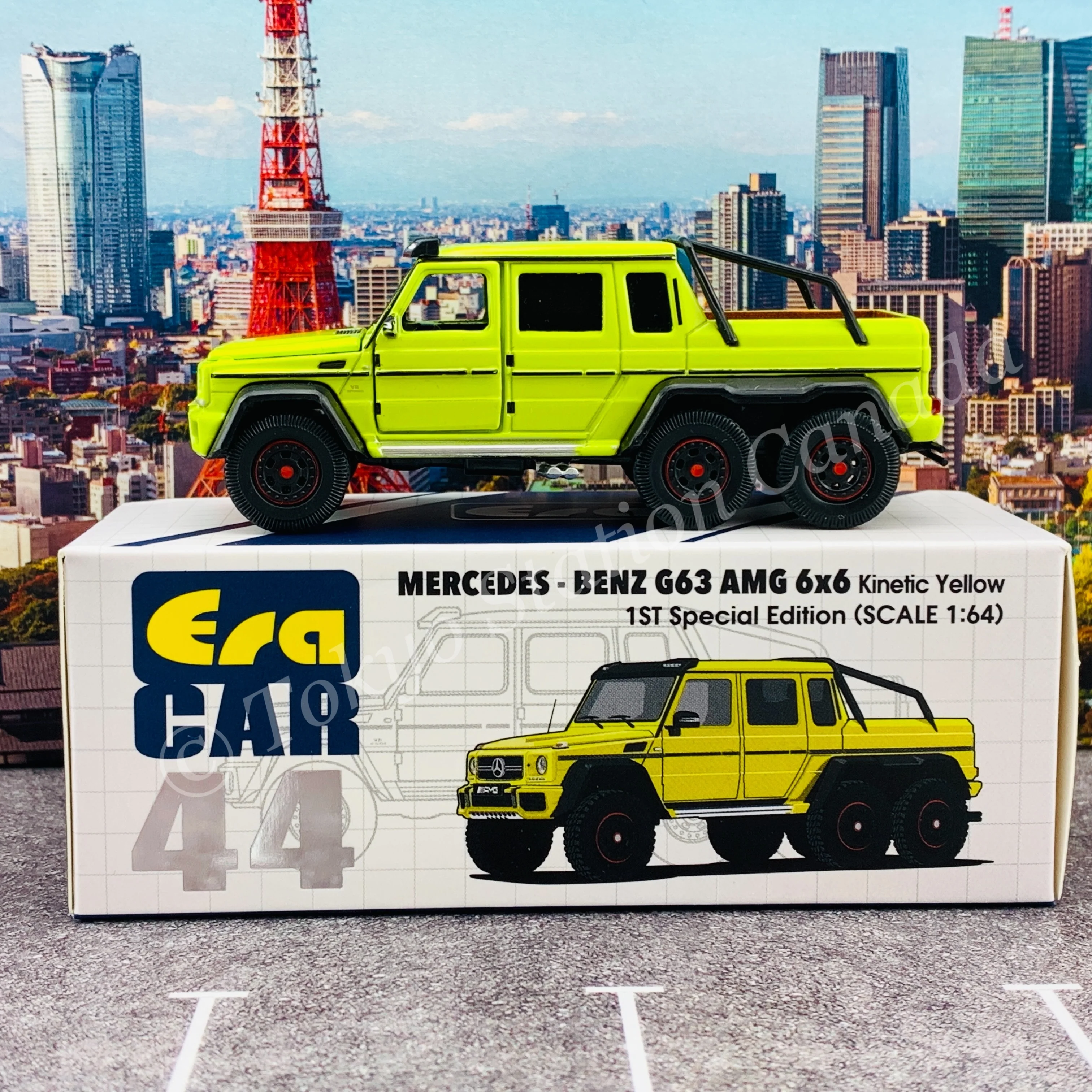 ERA CAR 1/64 Mercedes-Benz G63 AMG 6x6 Kinetic Yellow MB206X6RF44 - Image 2