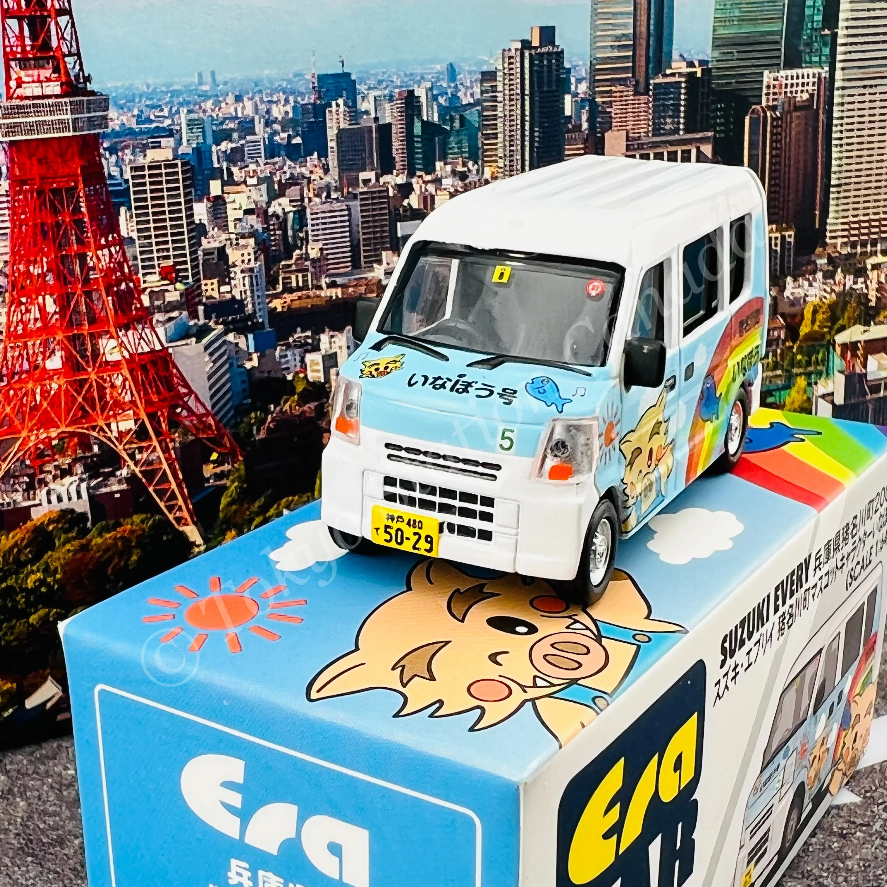 ERA CAR 1/64 Suzuki Every Hyogo Inagawa Mascot "Inabou" (4897099931744) - Image 2