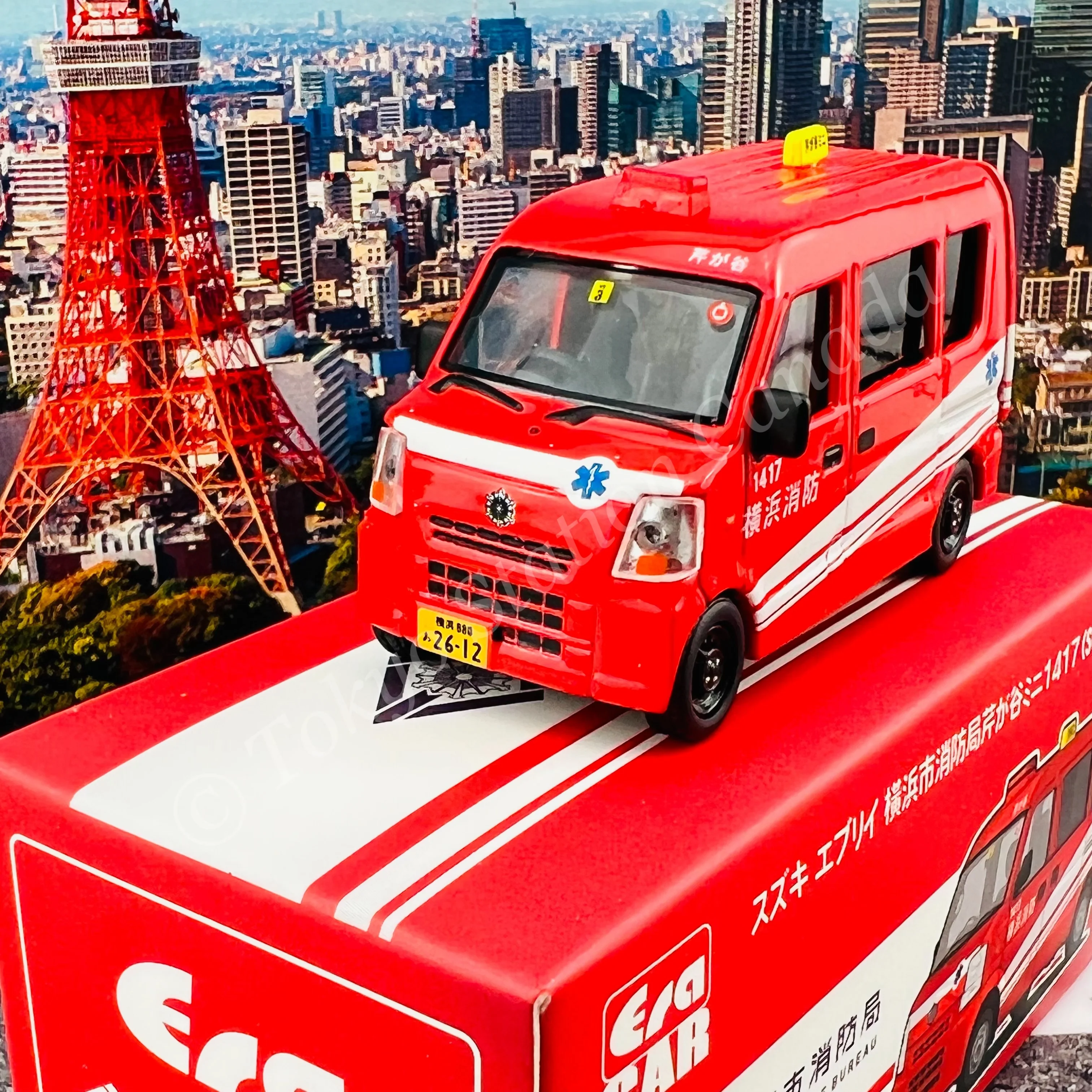 ERA CAR 1/64 Suzuki Every Yokohama City Fire Bureau Nishiya Mini 1417 (4897099931591) - Image 2