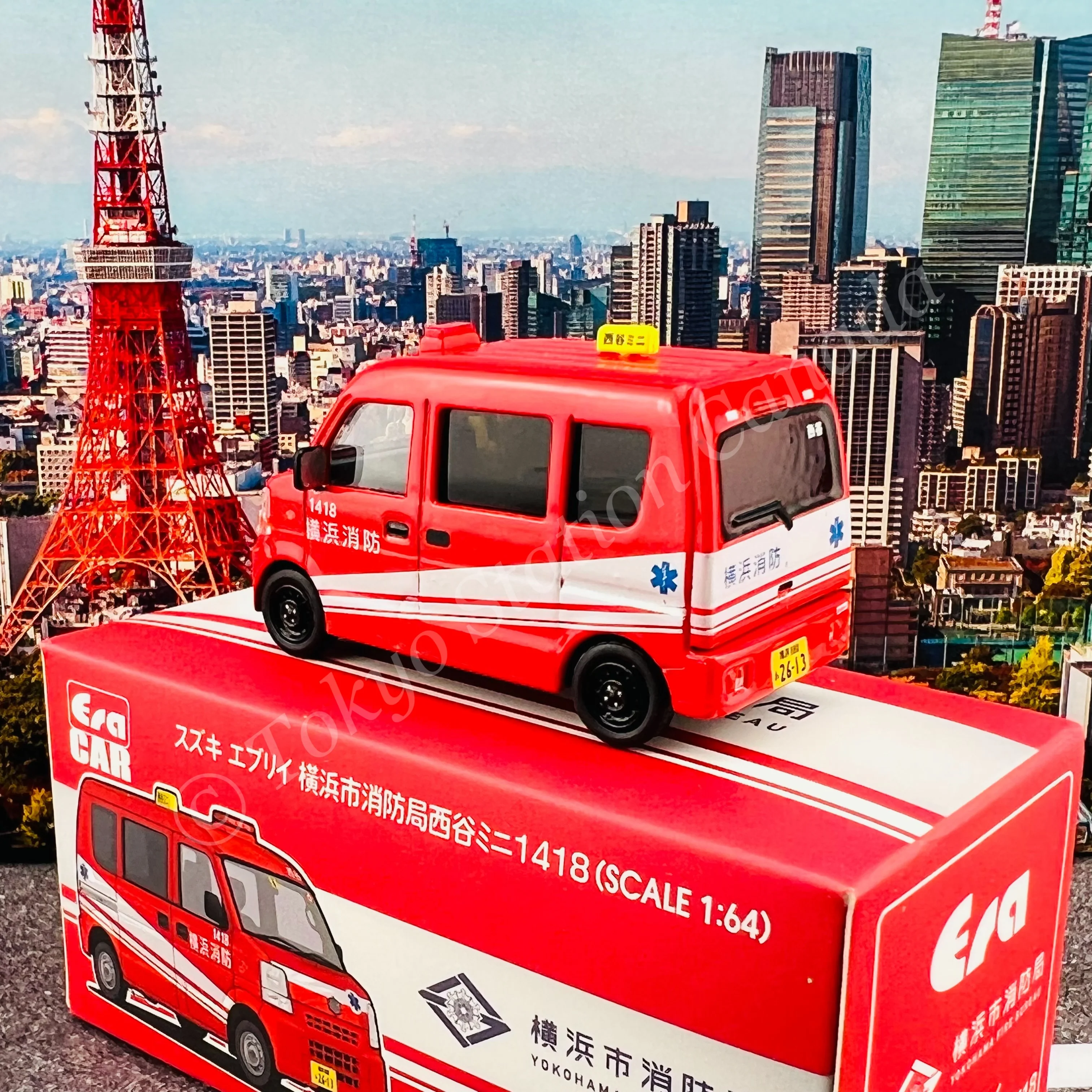 ERA CAR 1/64 Suzuki Every Yokohama City Fire Bureau Nishiya Mini 1418 (4897099931607) - Image 5