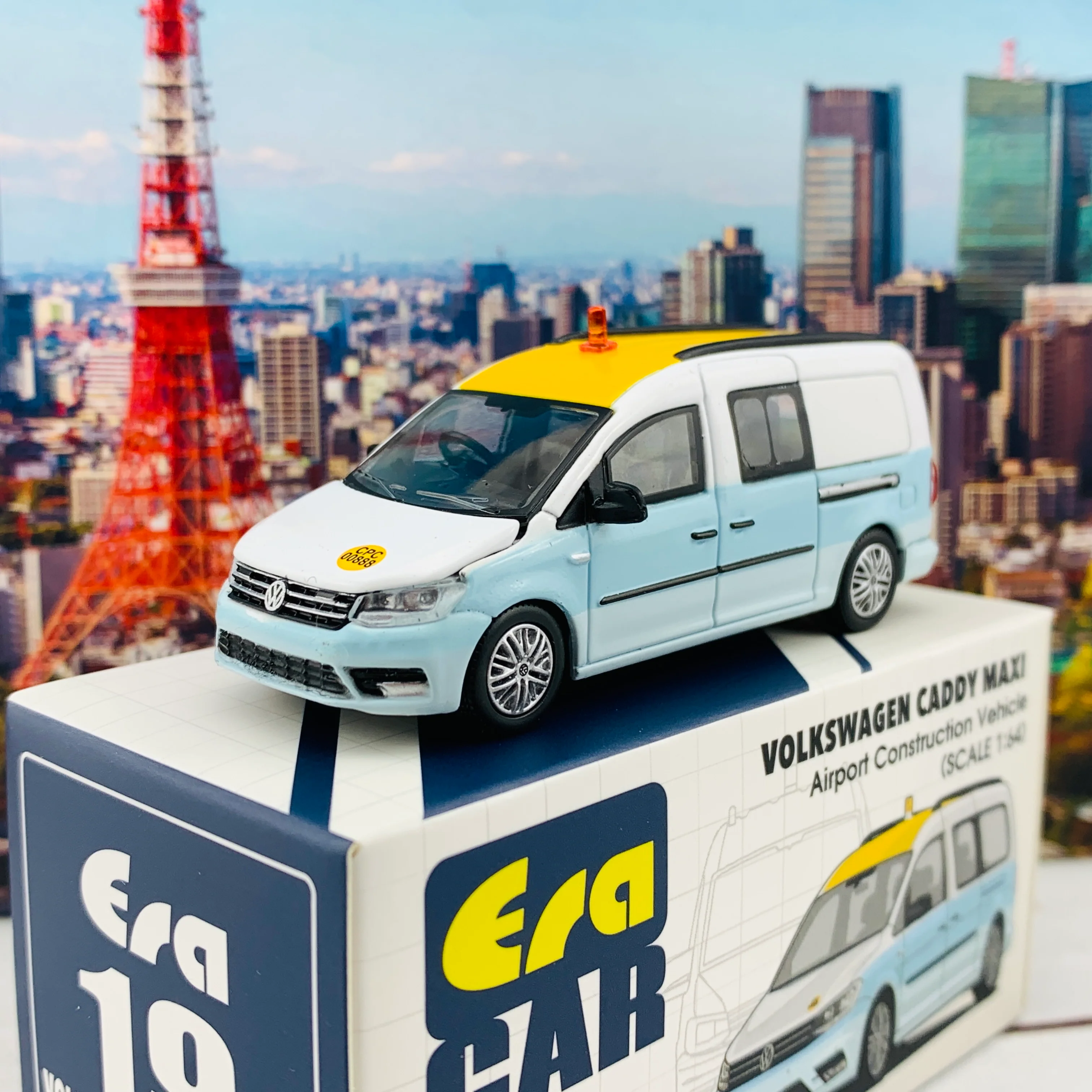 ERA CAR 19 1/64 Volkswagen Caddy Maxi Airport Construction Vehicle VW20CAMRN19 - Image 2