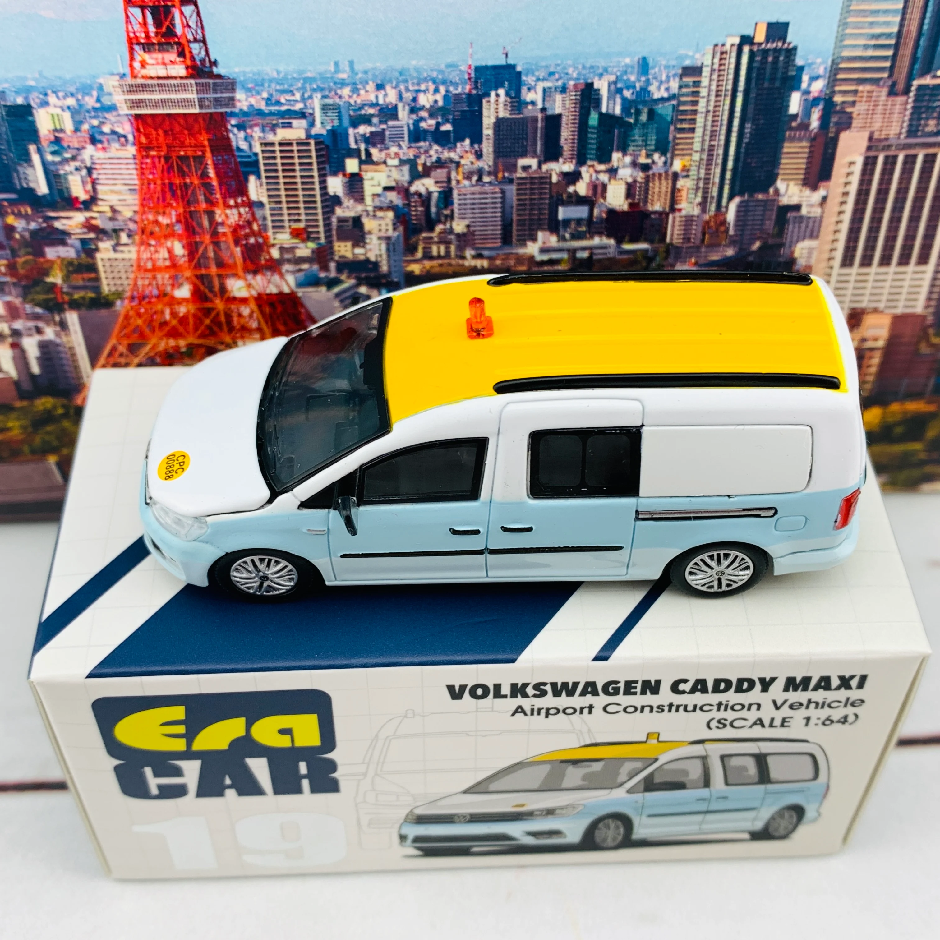 ERA CAR 19 1/64 Volkswagen Caddy Maxi Airport Construction Vehicle VW20CAMRN19 - Image 5