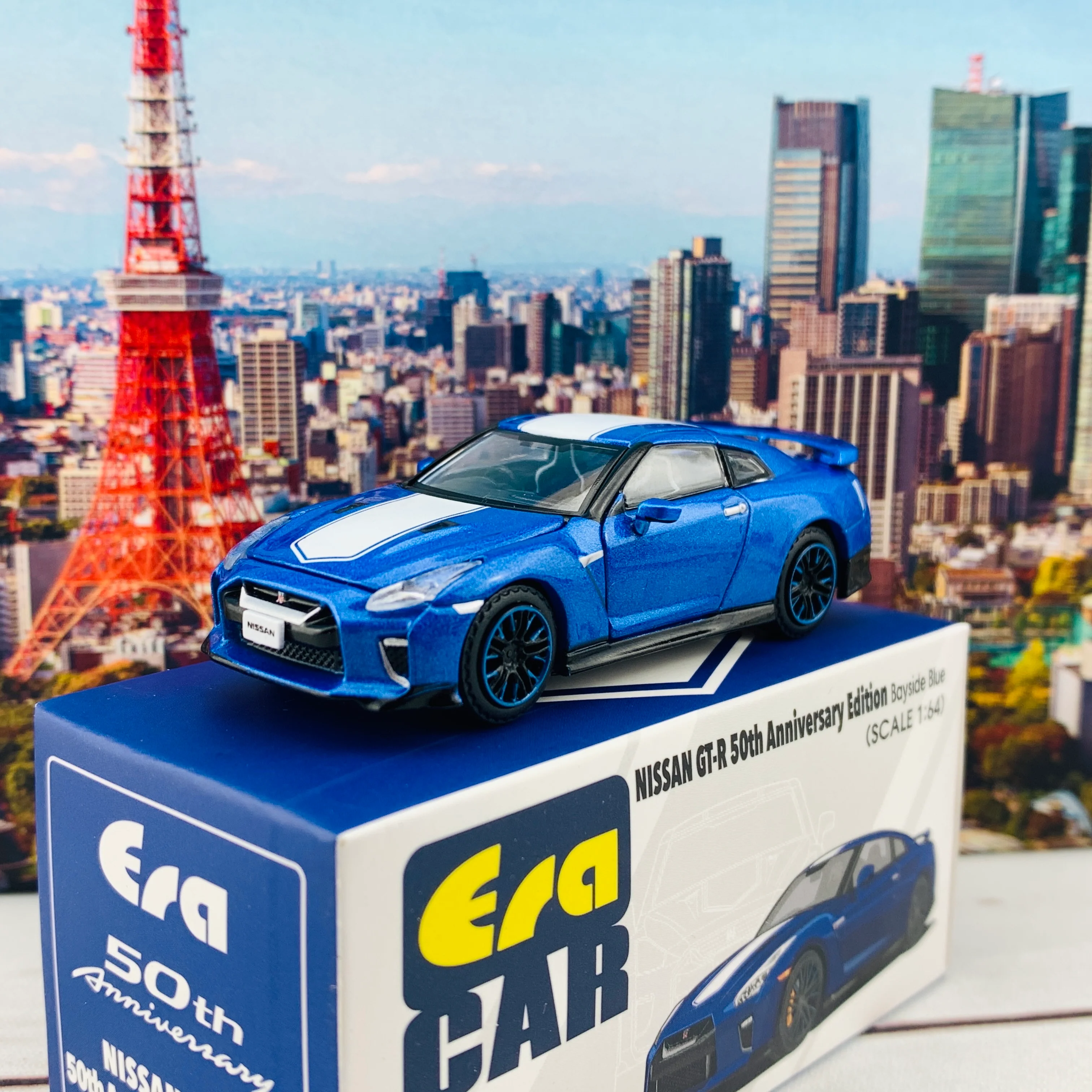 ERA CAR 21 1/64 Nissan GTR 50th Anniversary Edition Bayside Blue NS20GTRSP24 - Image 2