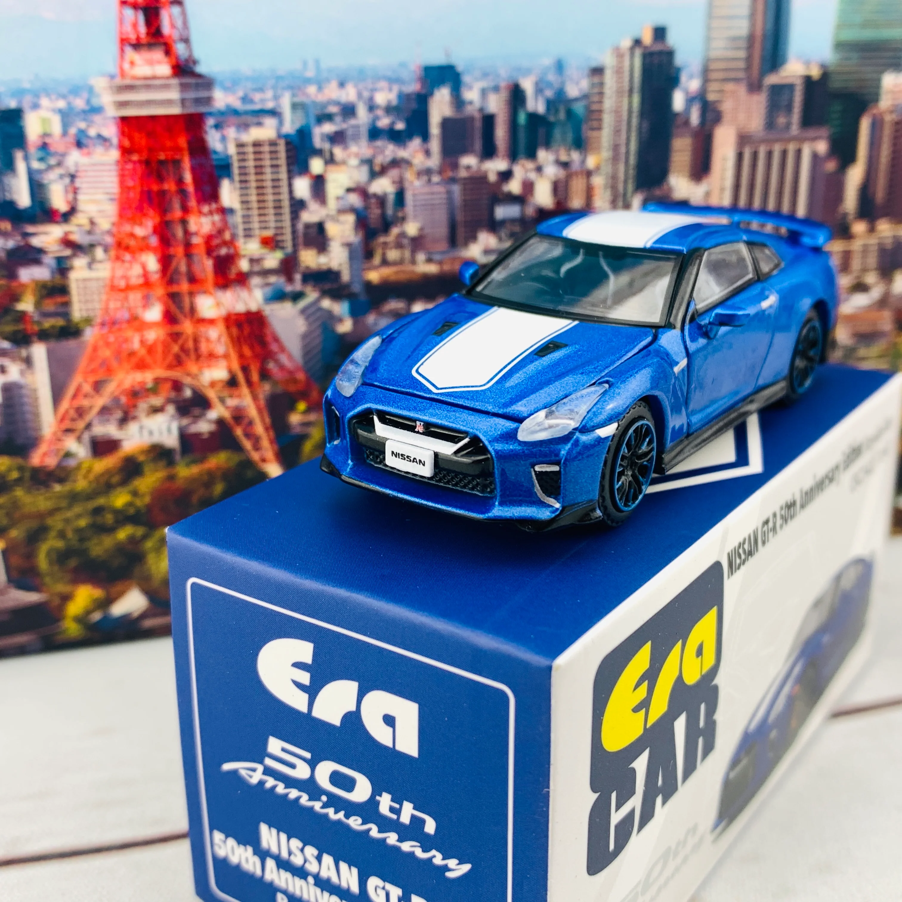 ERA CAR 21 1/64 Nissan GTR 50th Anniversary Edition Bayside Blue NS20GTRSP24 - Image 3