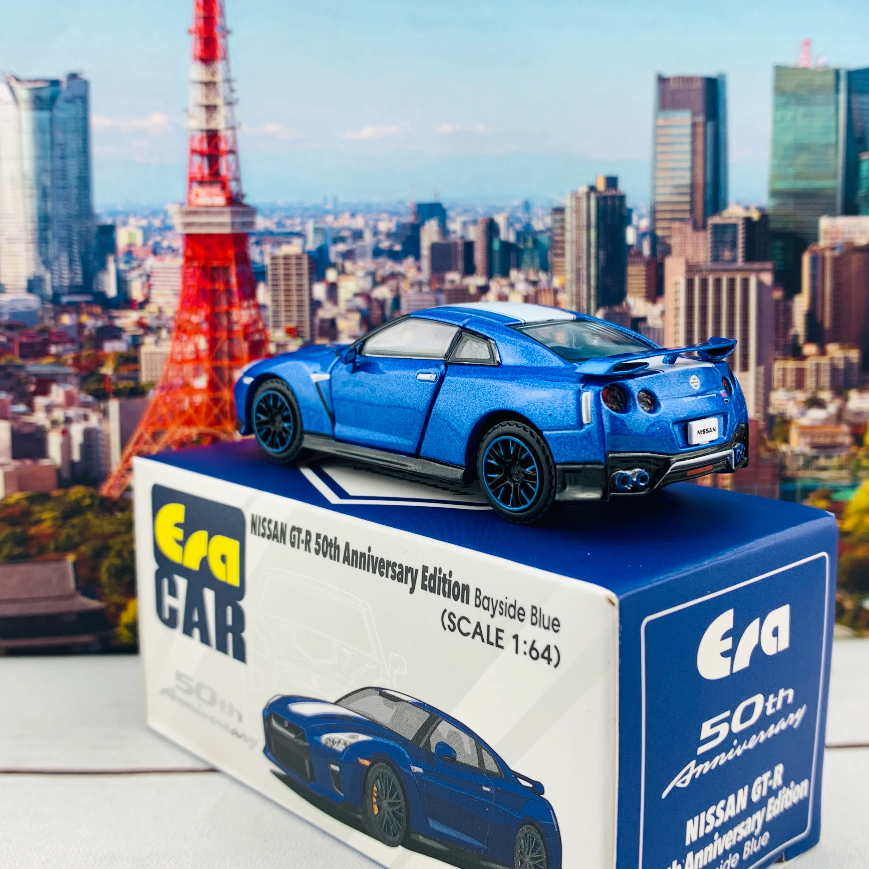 ERA CAR 21 1/64 Nissan GTR 50th Anniversary Edition Bayside Blue NS20GTRSP24 - Image 6