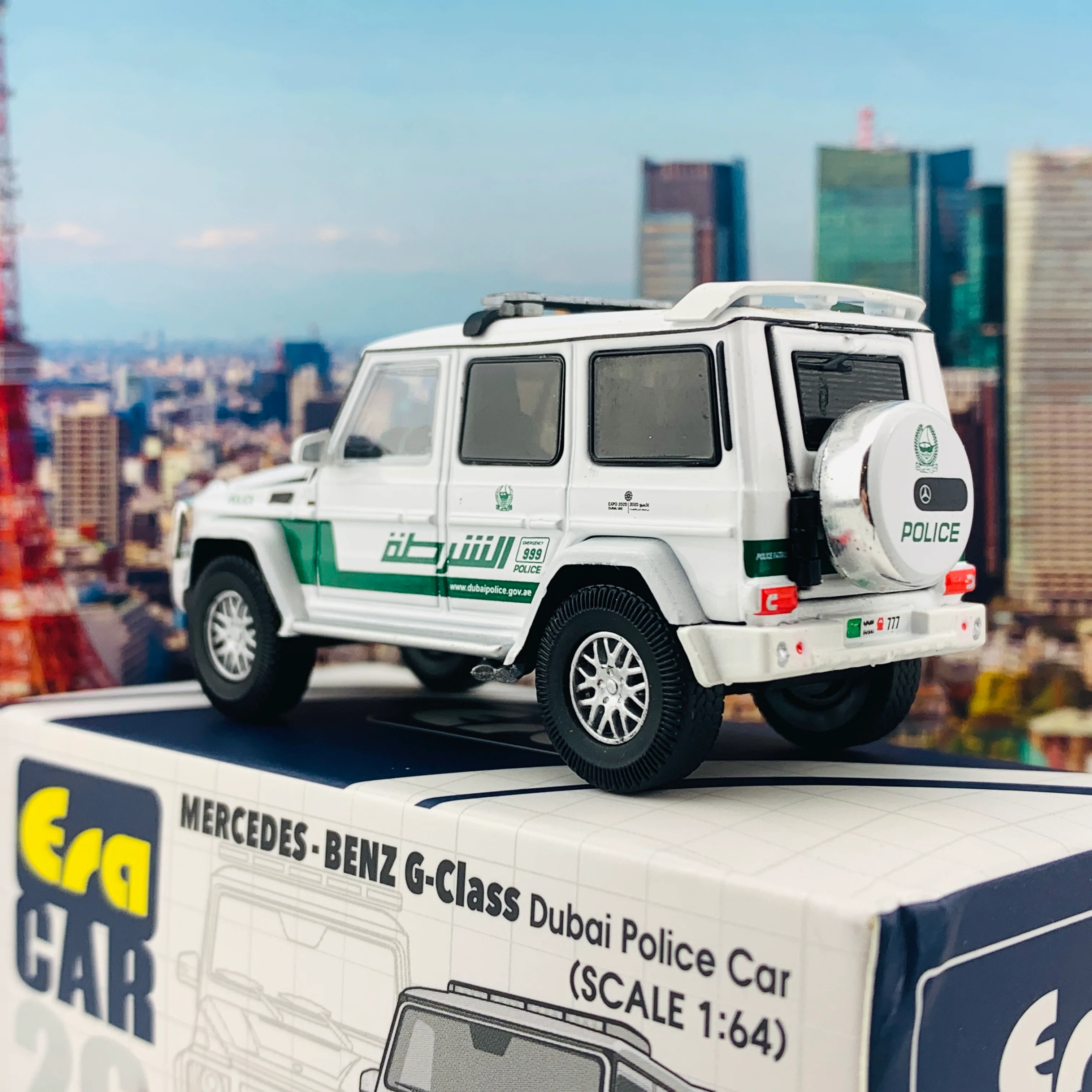ERA CAR 26 Mercedes Benz G-Class Dubai Police Car (1/64) MB204X4RN26 - Image 5