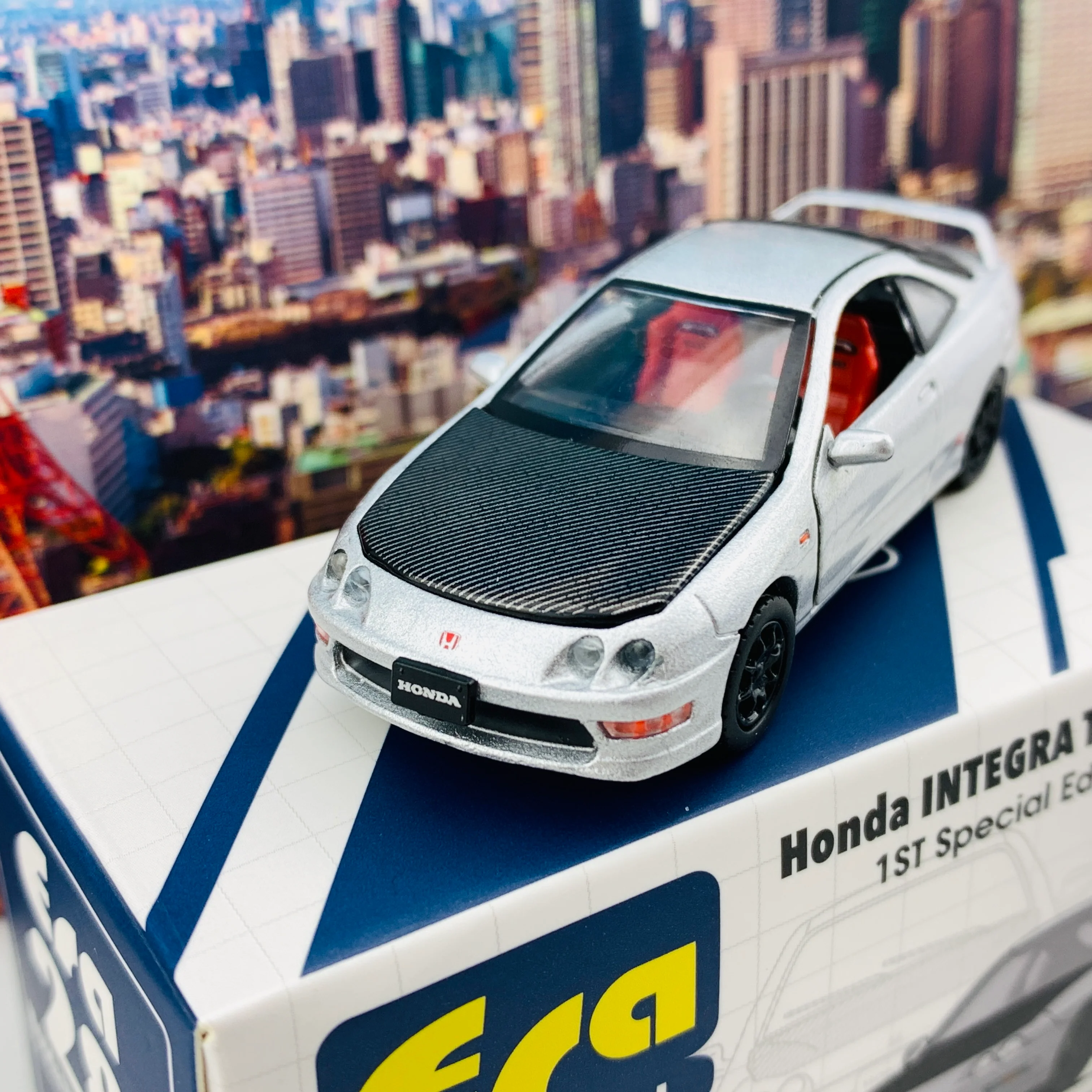 ERA CAR 28 1/64 Honda Integra Type-R DC2 Silver 1ST Special Edition HA20DC2RF28 - Image 2