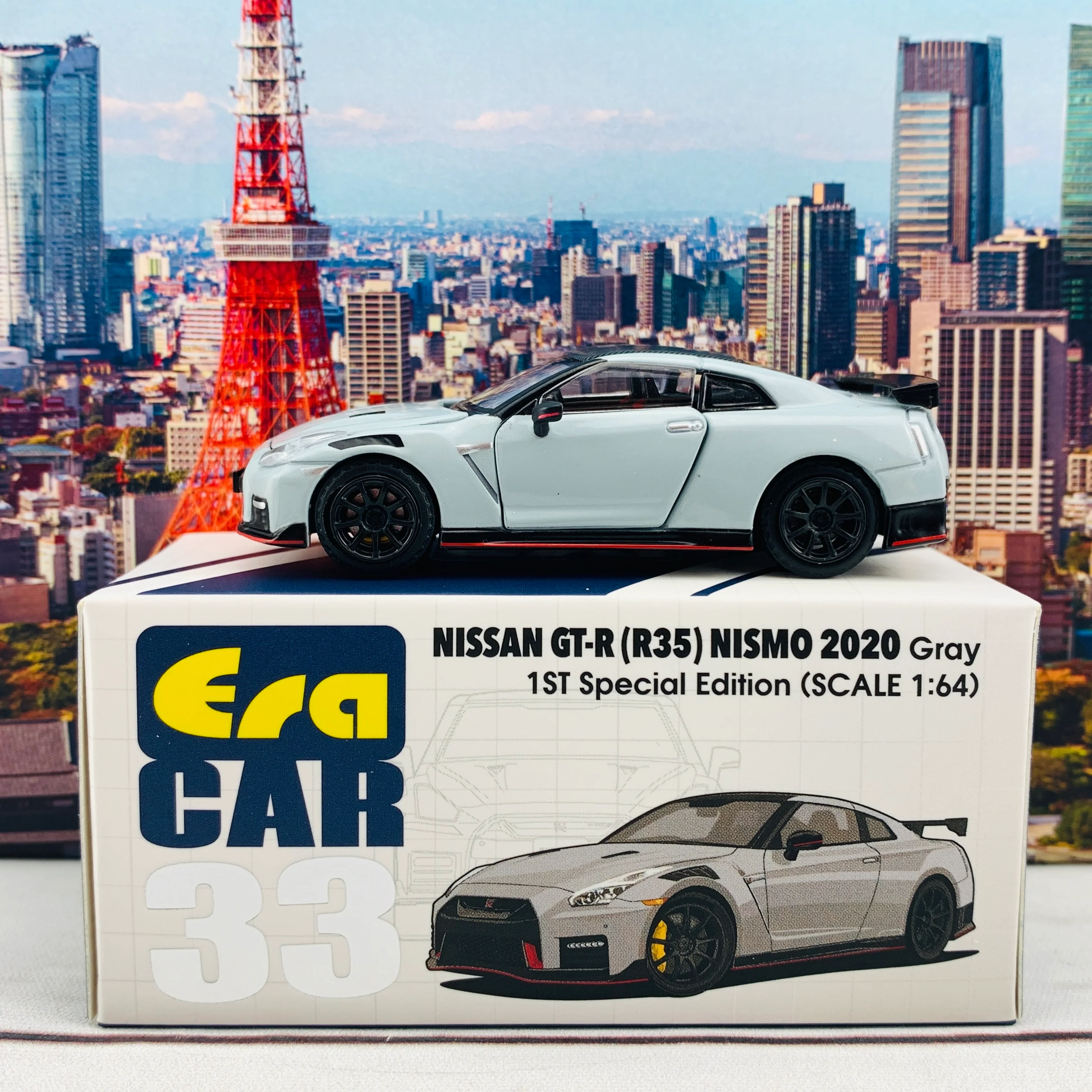 ERA CAR 33 1/64 Nissan GTR R35 NISMO 2020 Gray 1ST Special Edition NS20GTRRF33