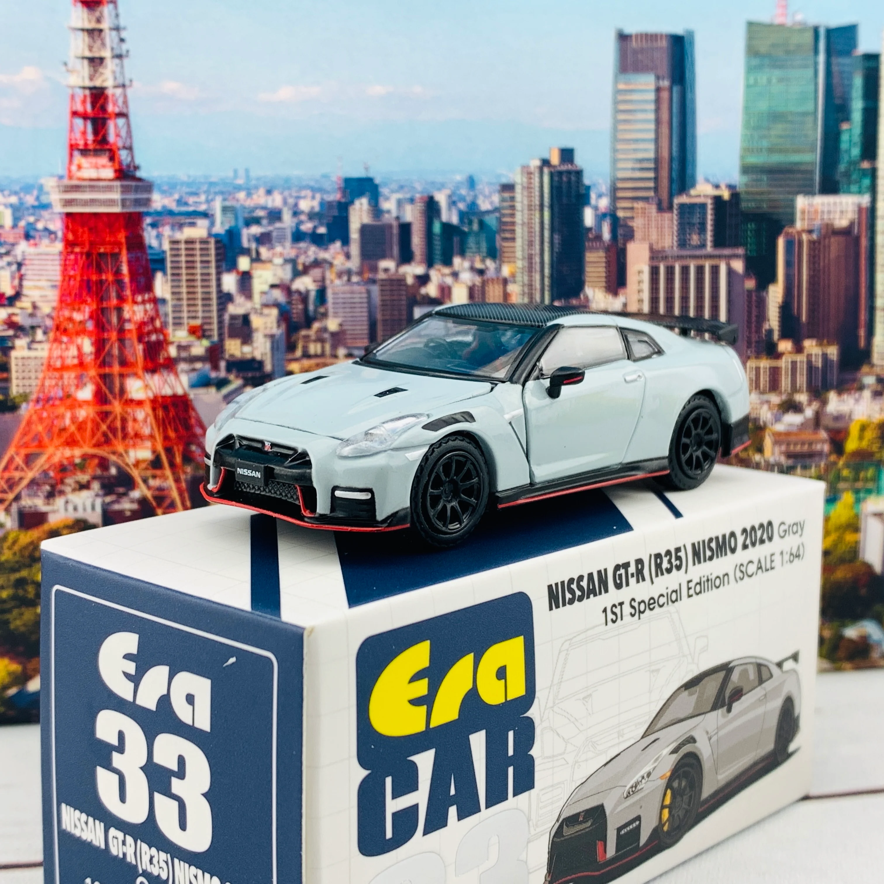 ERA CAR 33 1/64 Nissan GTR R35 NISMO 2020 Gray 1ST Special Edition NS20GTRRF33 - Image 2