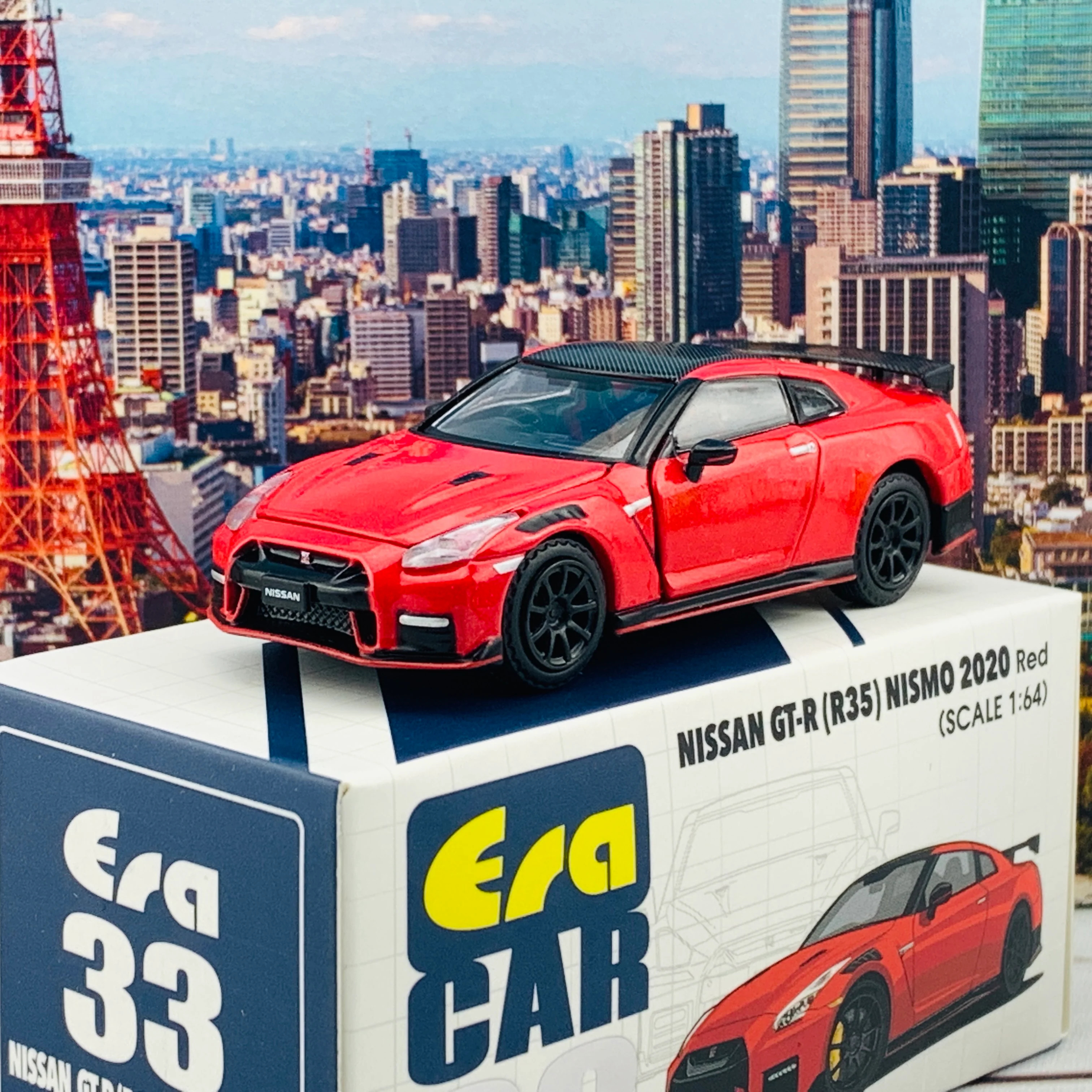 ERA CAR 33 1/64 Nissan GTR R35 NISMO 2020 Red NS20GTRRN33 - Image 2
