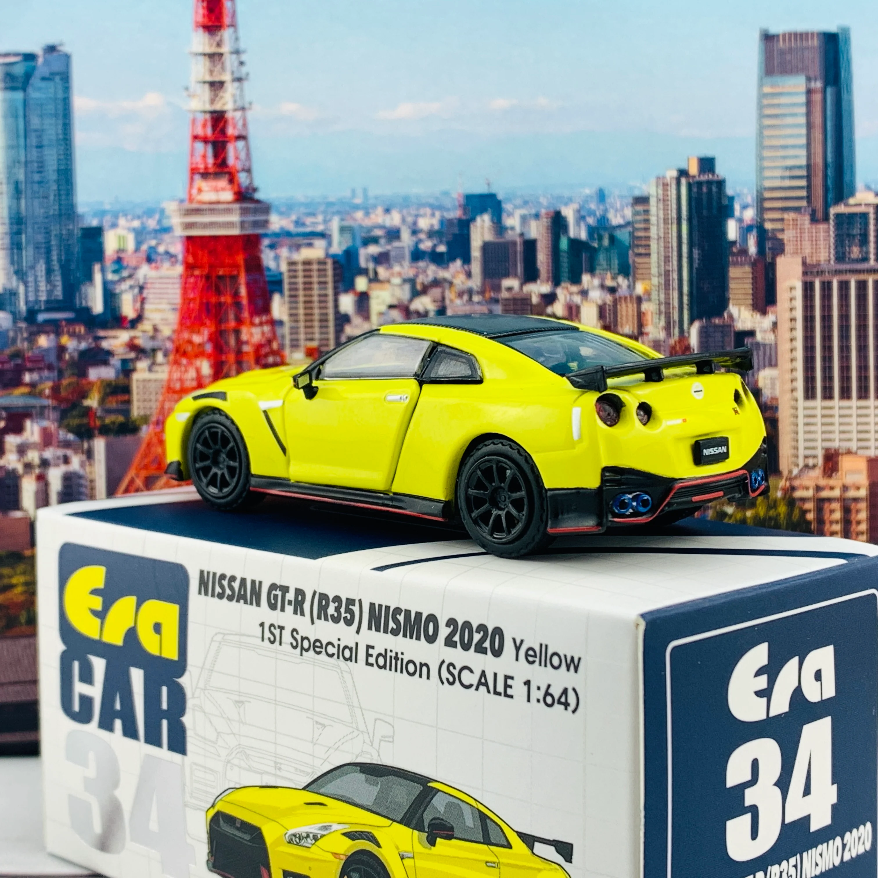 ERA CAR 34 1/64 Nissan GTR R35 NISMO 2020 Yellow 1ST Special Edition NS20GTRRF34 - Image 6