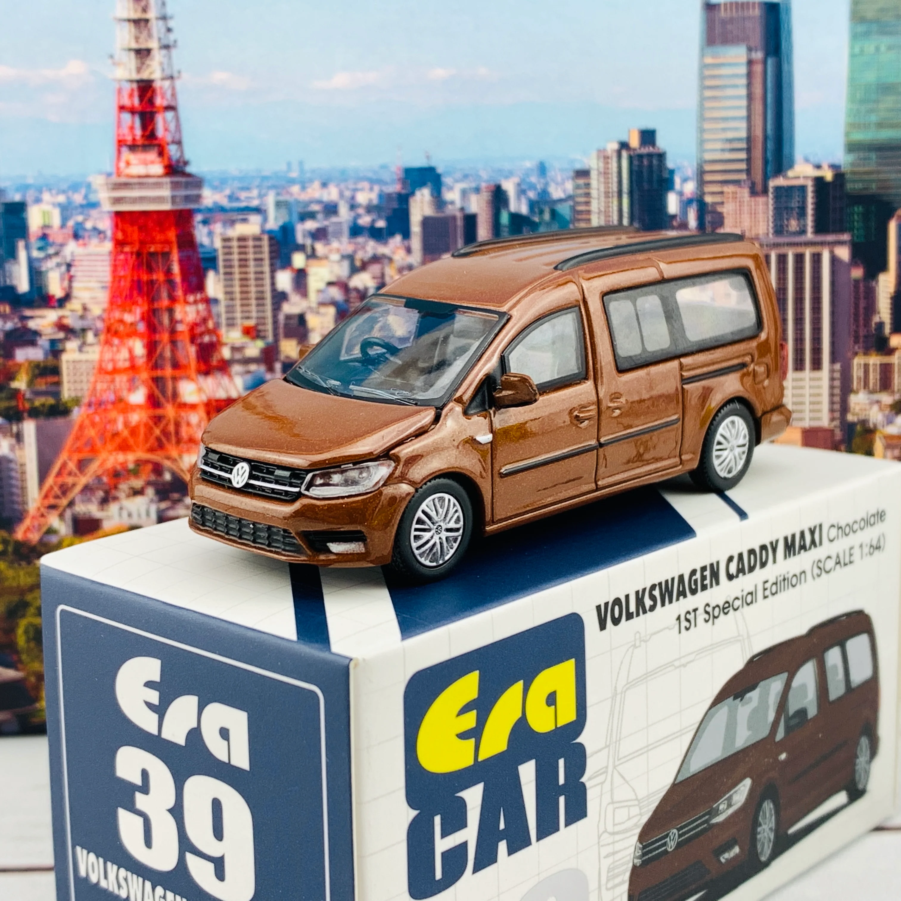 ERA CAR 39 1/64 Volkswagen Caddy Maxi 1ST Special Edition Chocolate VW20CAMRF39 - Image 2