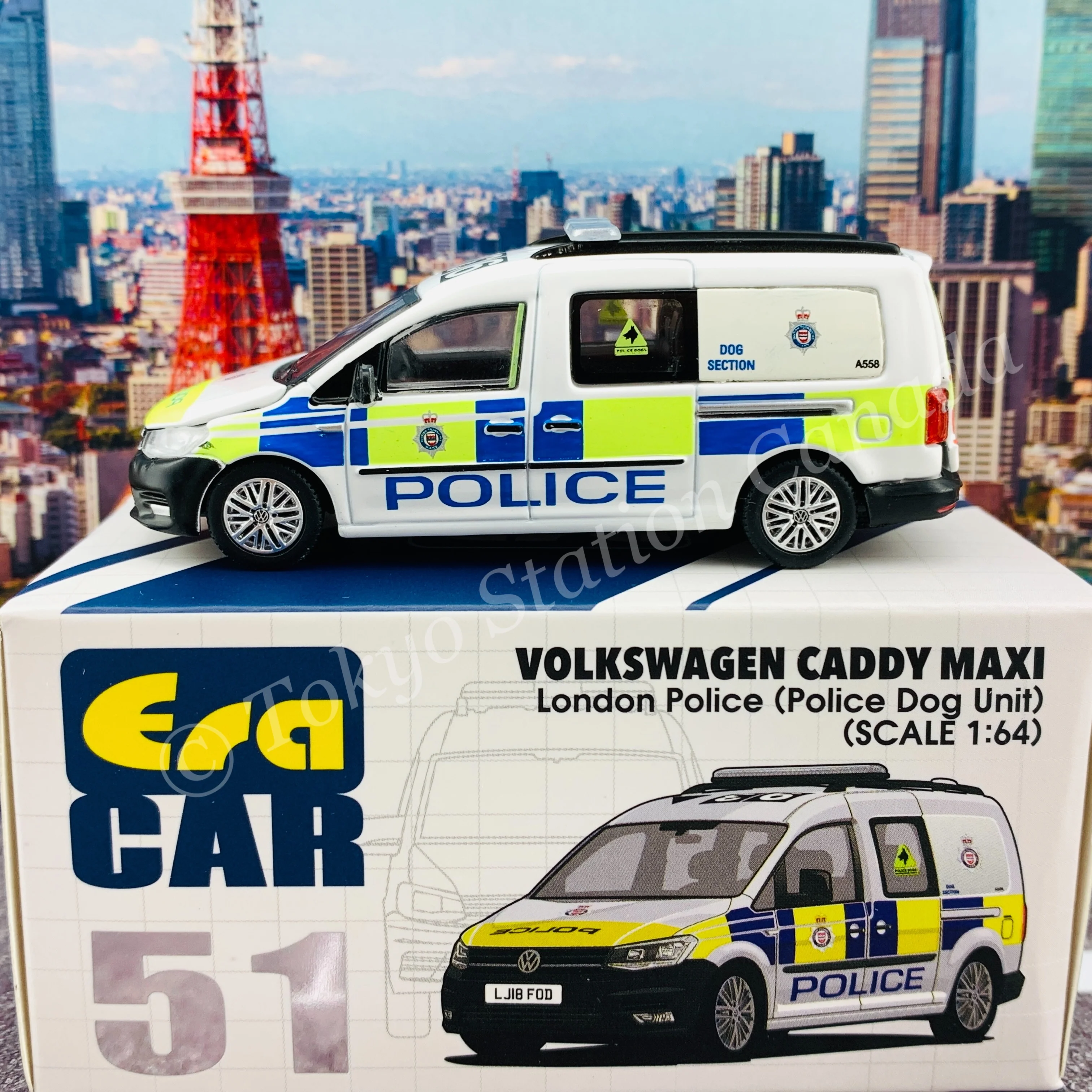 ERA CAR 51 1/64 VOLKSWAGEN CADDY MAXI London Police (Police Dog Unit) VW21CAMRN51 - Image 3