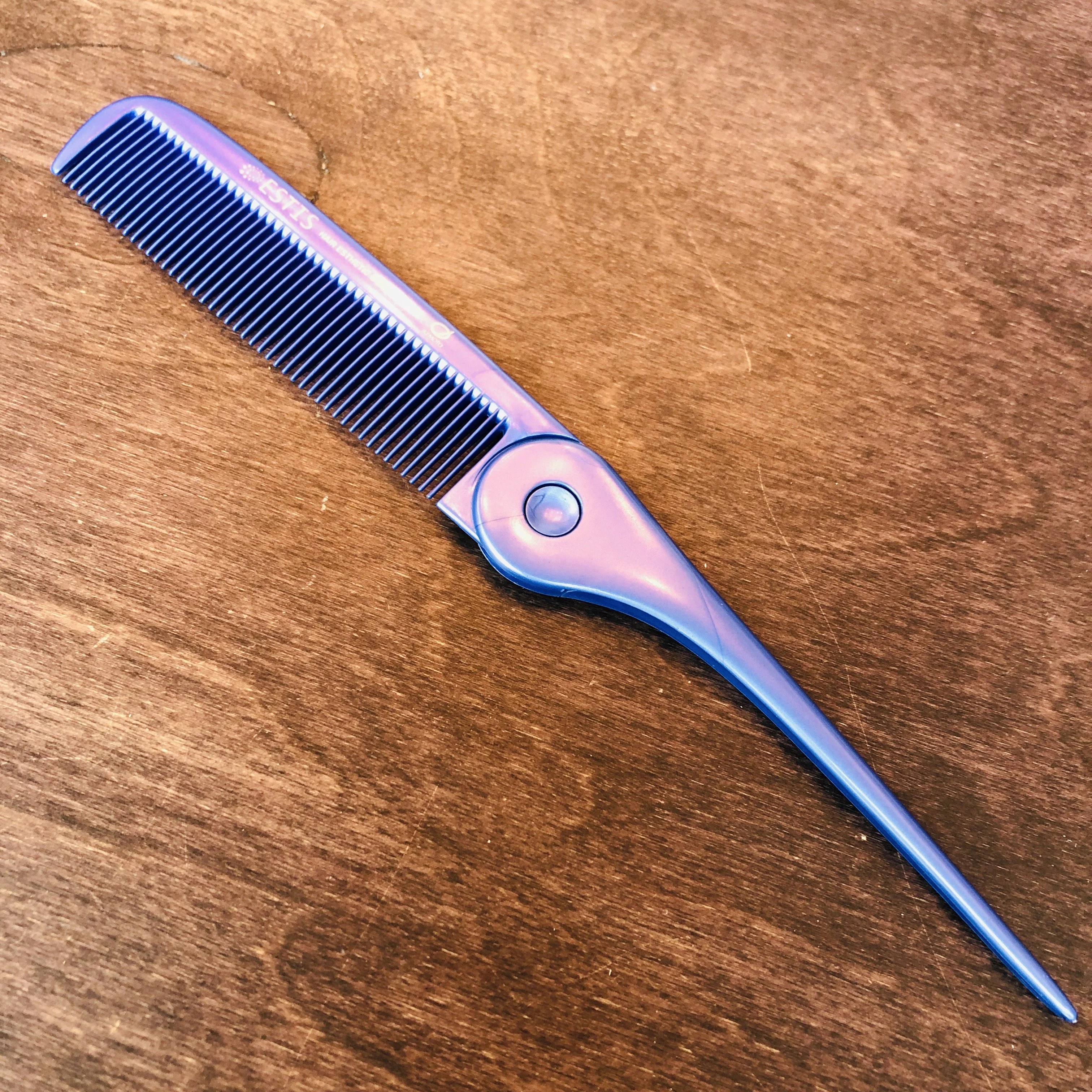 ESTIS Foldable Hair Comb by Ikemoto Brush SPE-415PBL Made in Japan - Image 3
