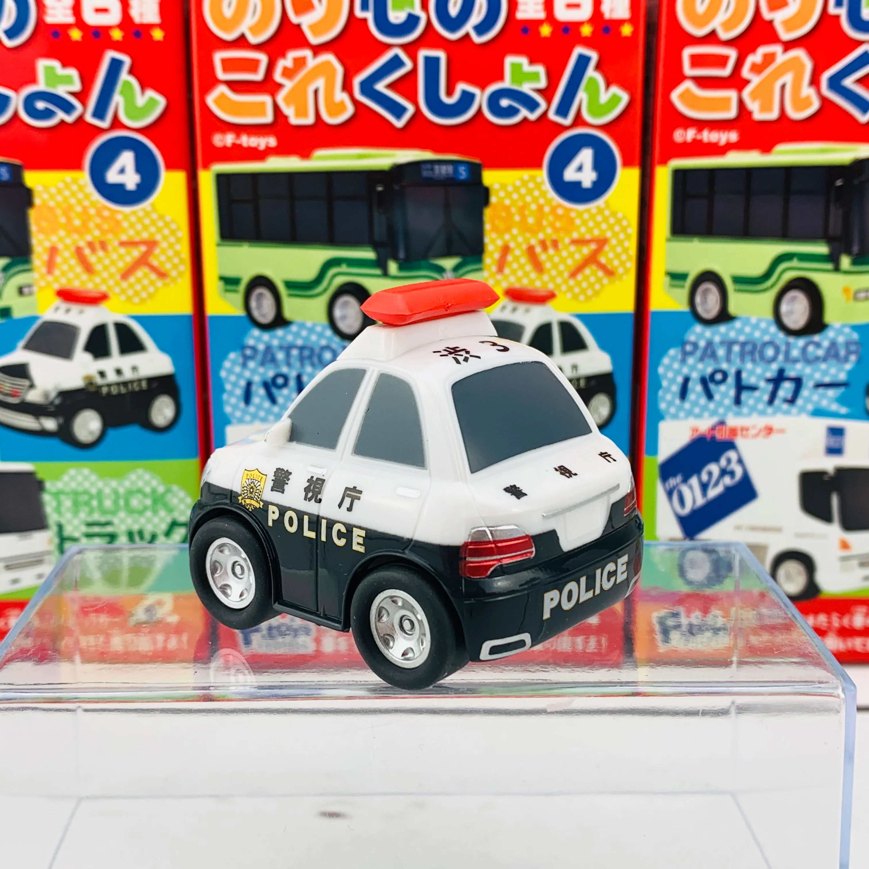 F-Toys Confect. Vehicle Collection #4 Pullback Mini Car C-1 Police Car - Image 3