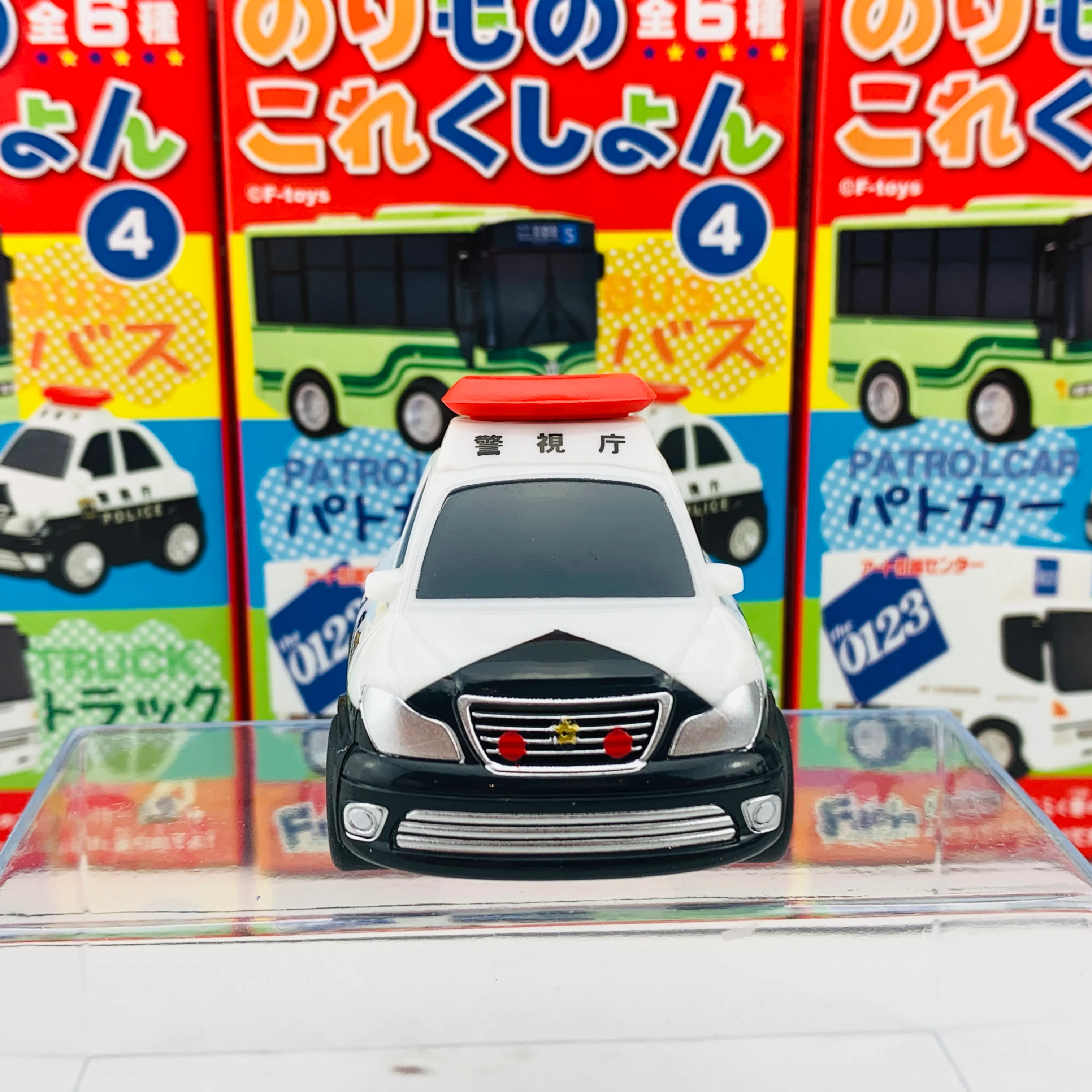 F-Toys Confect. Vehicle Collection #4 Pullback Mini Car C-1 Police Car - Image 4