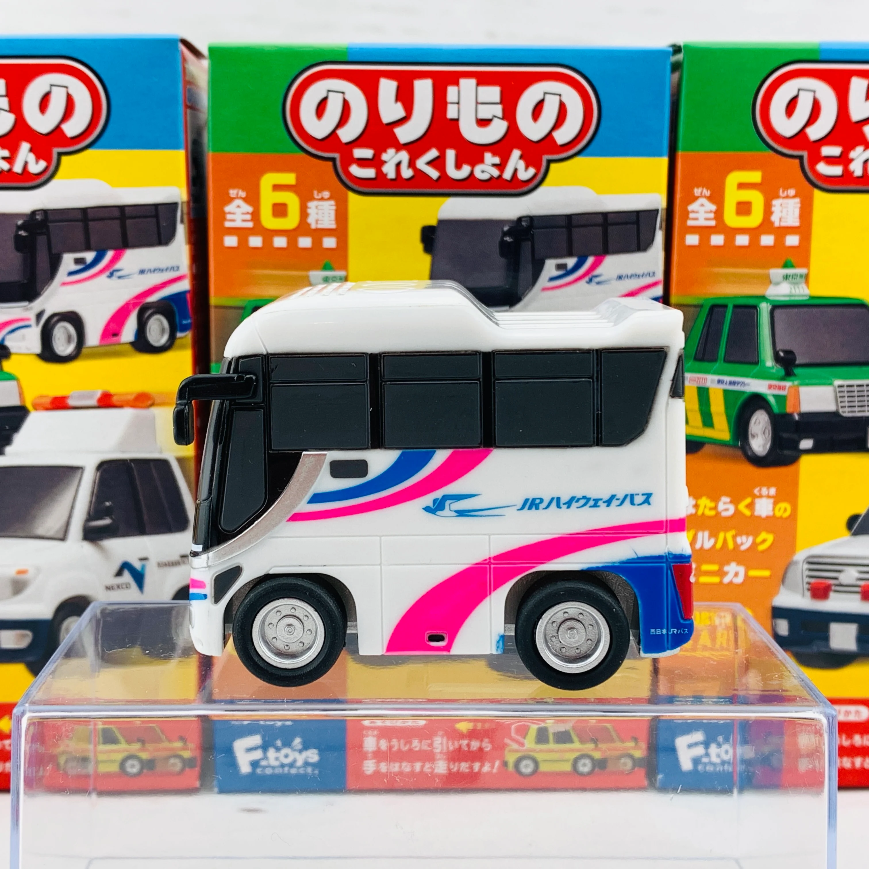 F-Toys Confect. Vehicle Collection #5 Pullback Mini Car - Working Cars C-1 Expressway Bus West Japan JR Bus - Image 2