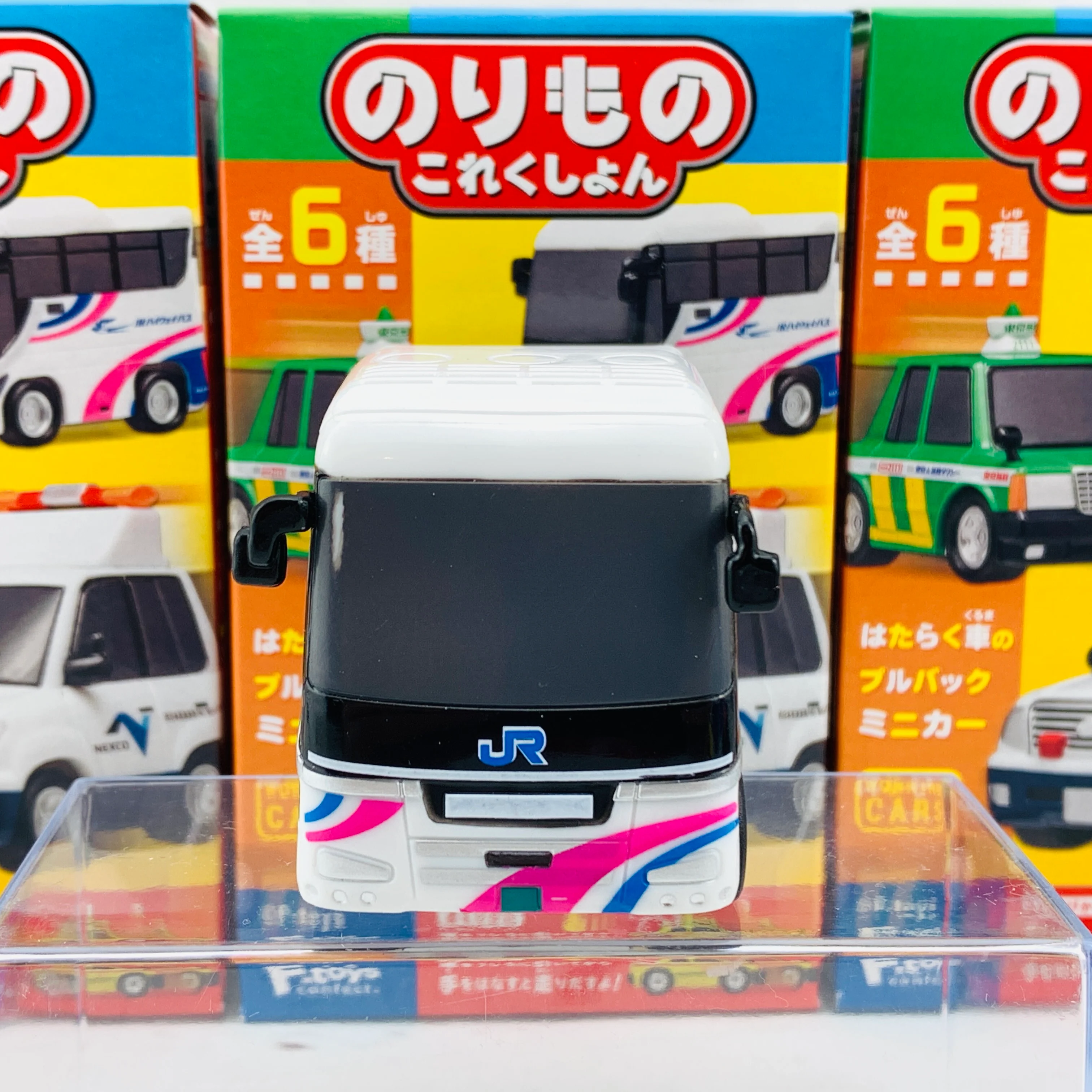 F-Toys Confect. Vehicle Collection #5 Pullback Mini Car - Working Cars C-1 Expressway Bus West Japan JR Bus - Image 4