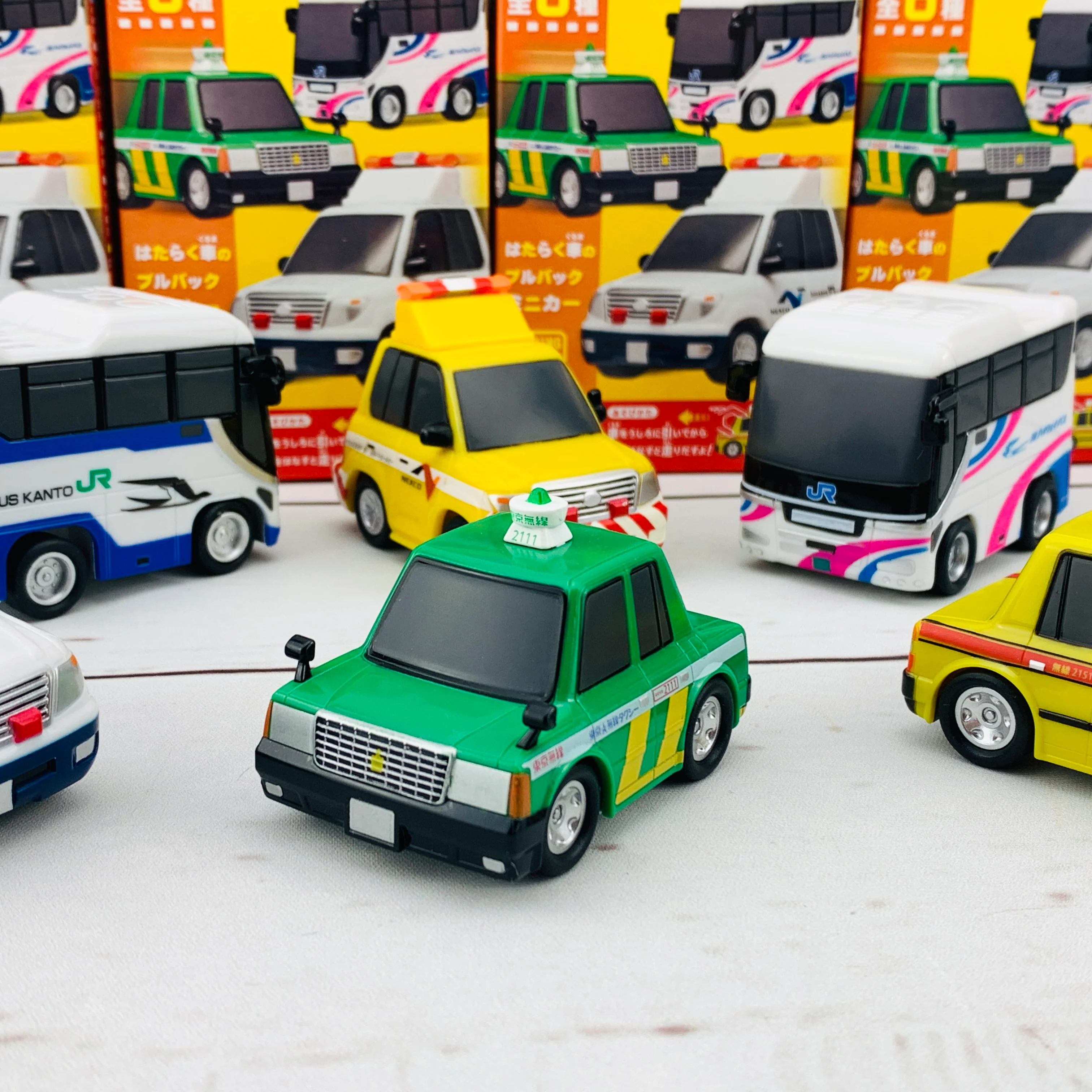 F-Toys Confect. Vehicle Collection #5 Pullback Mini Car - Working Cars Complete Set of 6 - Image 2