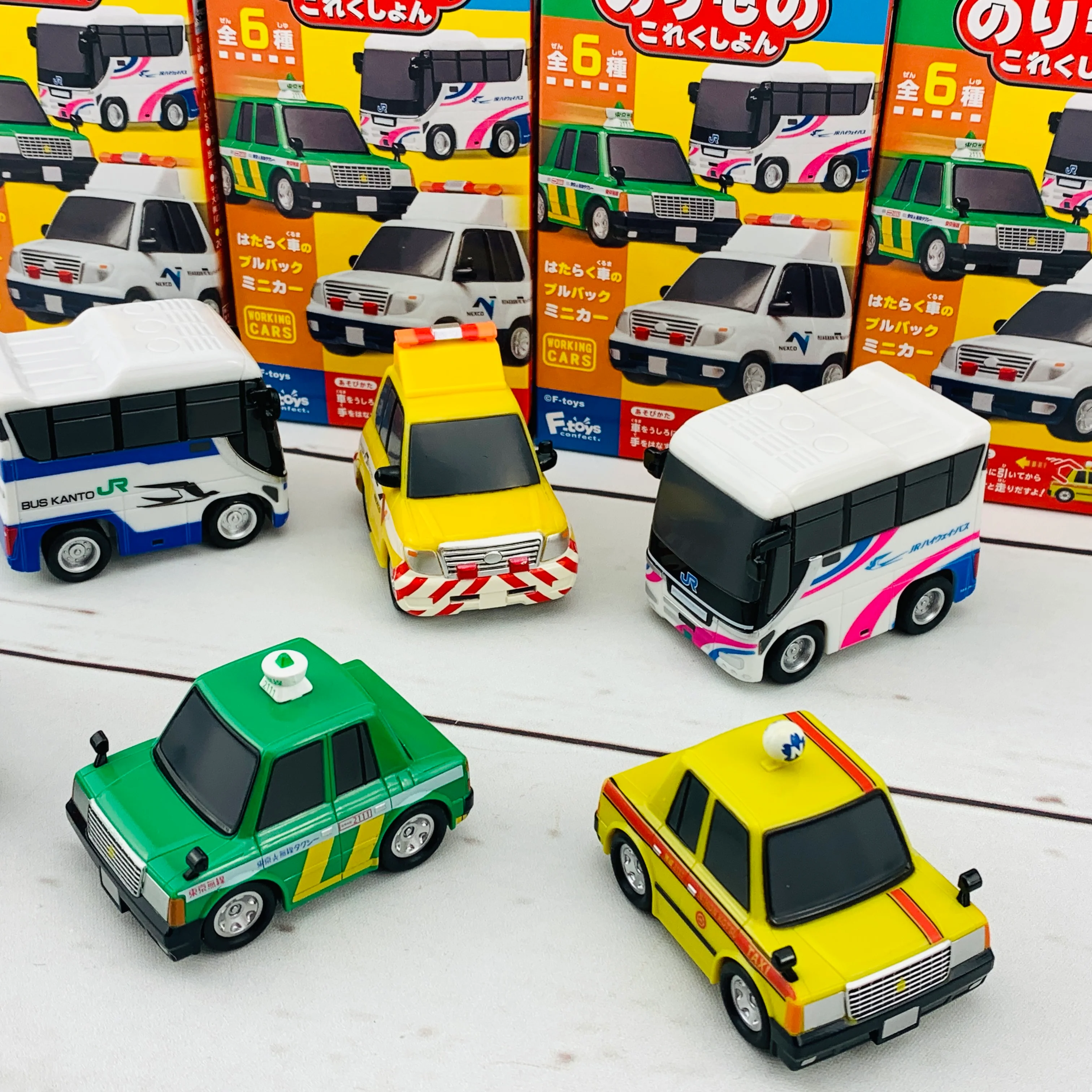 F-Toys Confect. Vehicle Collection #5 Pullback Mini Car - Working Cars Complete Set of 6 - Image 3