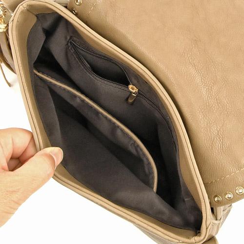 Faux Fur Shoulder Bag Beige - Image 5