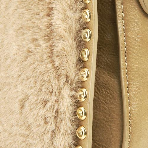 Faux Fur Shoulder Bag Beige - Image 7