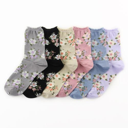 Flower pattern socks - lavender - Image 3