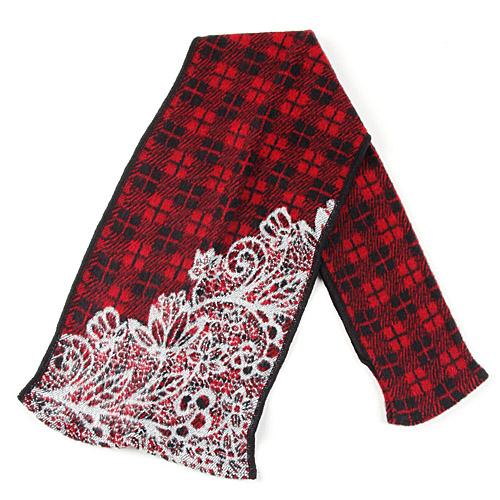 French Red Plaid Scarf - Image 2