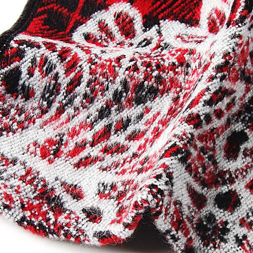 French Red Plaid Scarf - Image 3
