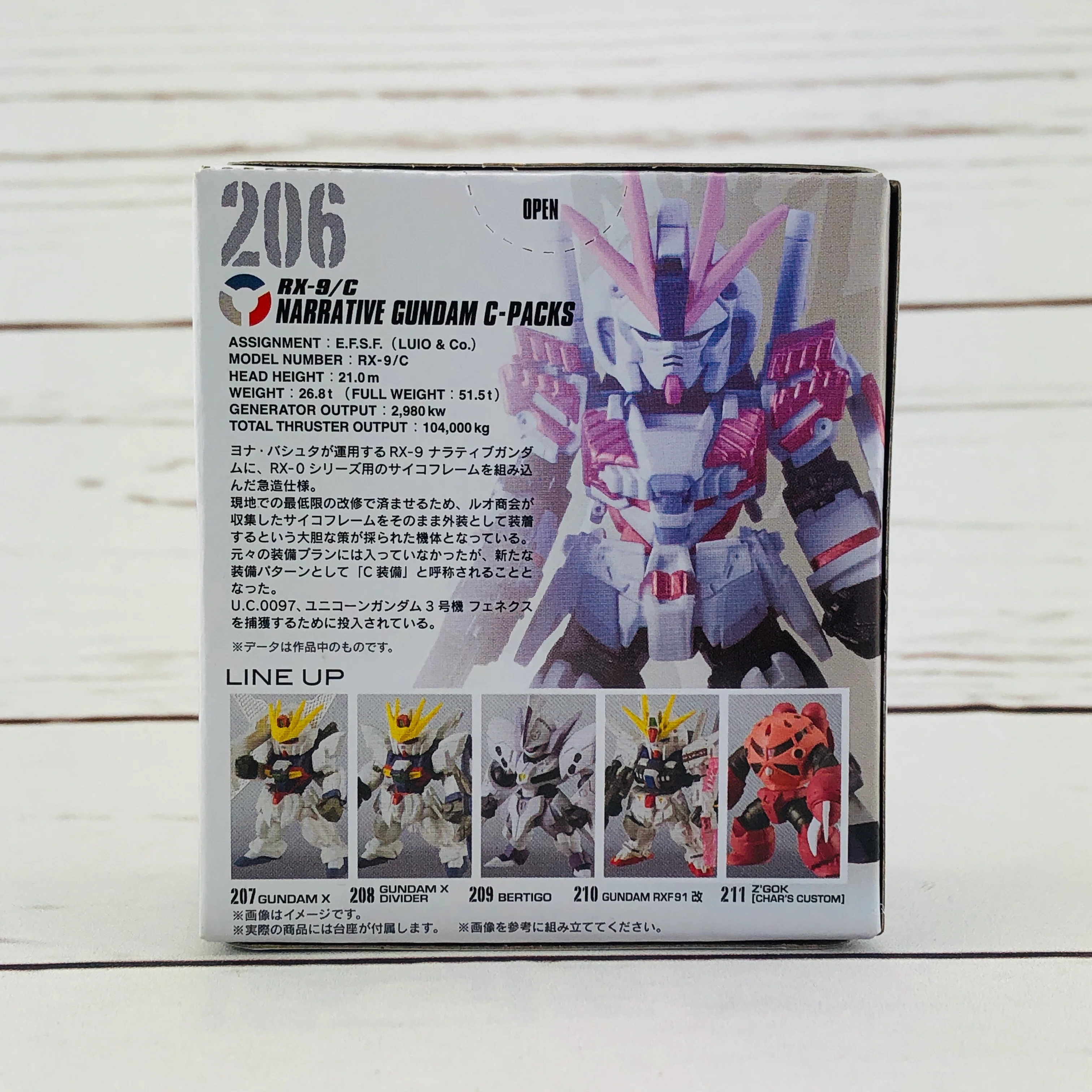 FUSION WORKS Gundam Converge #15 - 206 Narrative Gundam C-Packs RX-9/C - Image 3