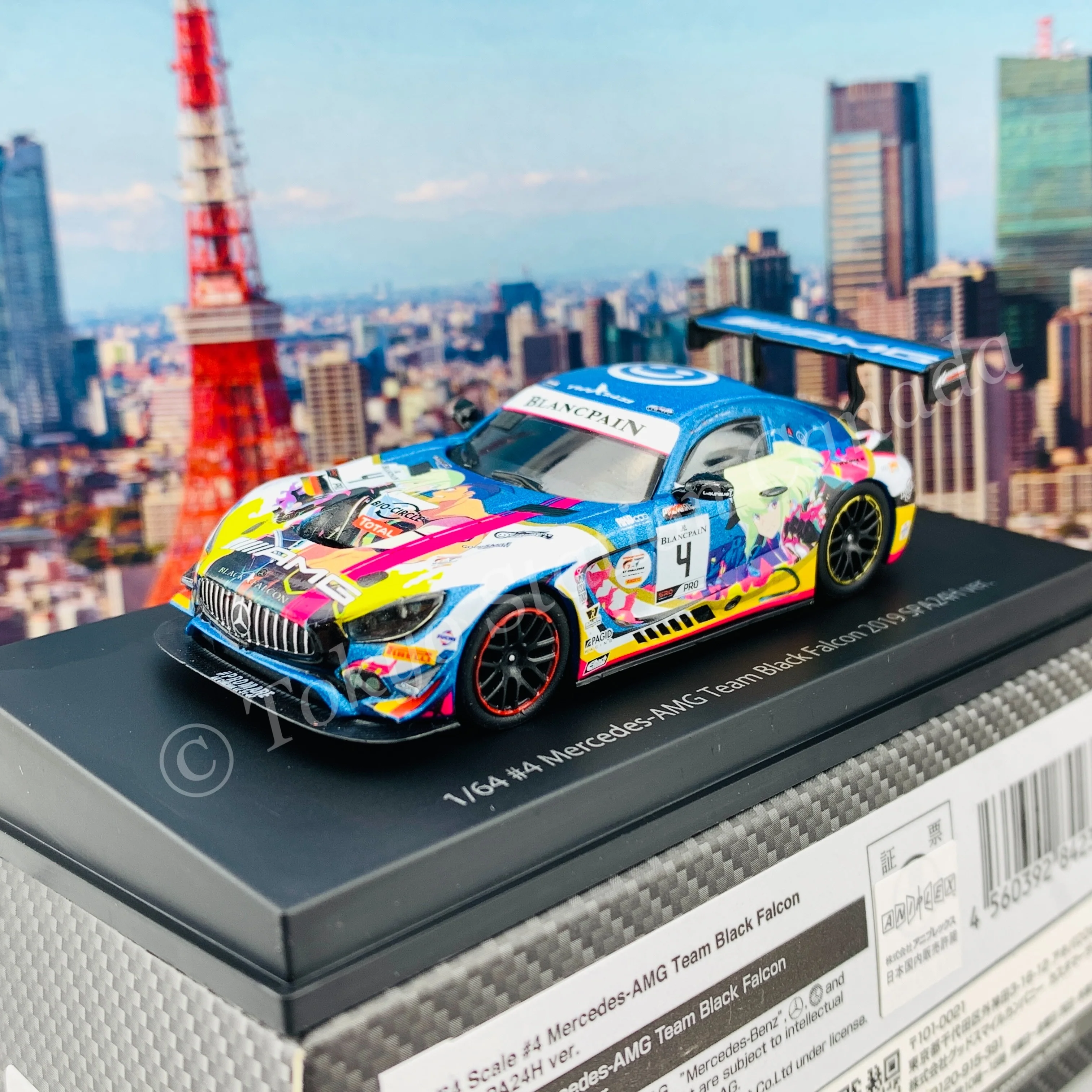 GOODSMILE 1/64 #4 Mercedes-AMG Team Black Falcon 2019 SPA24H Ver. 4560392842375 - Image 2