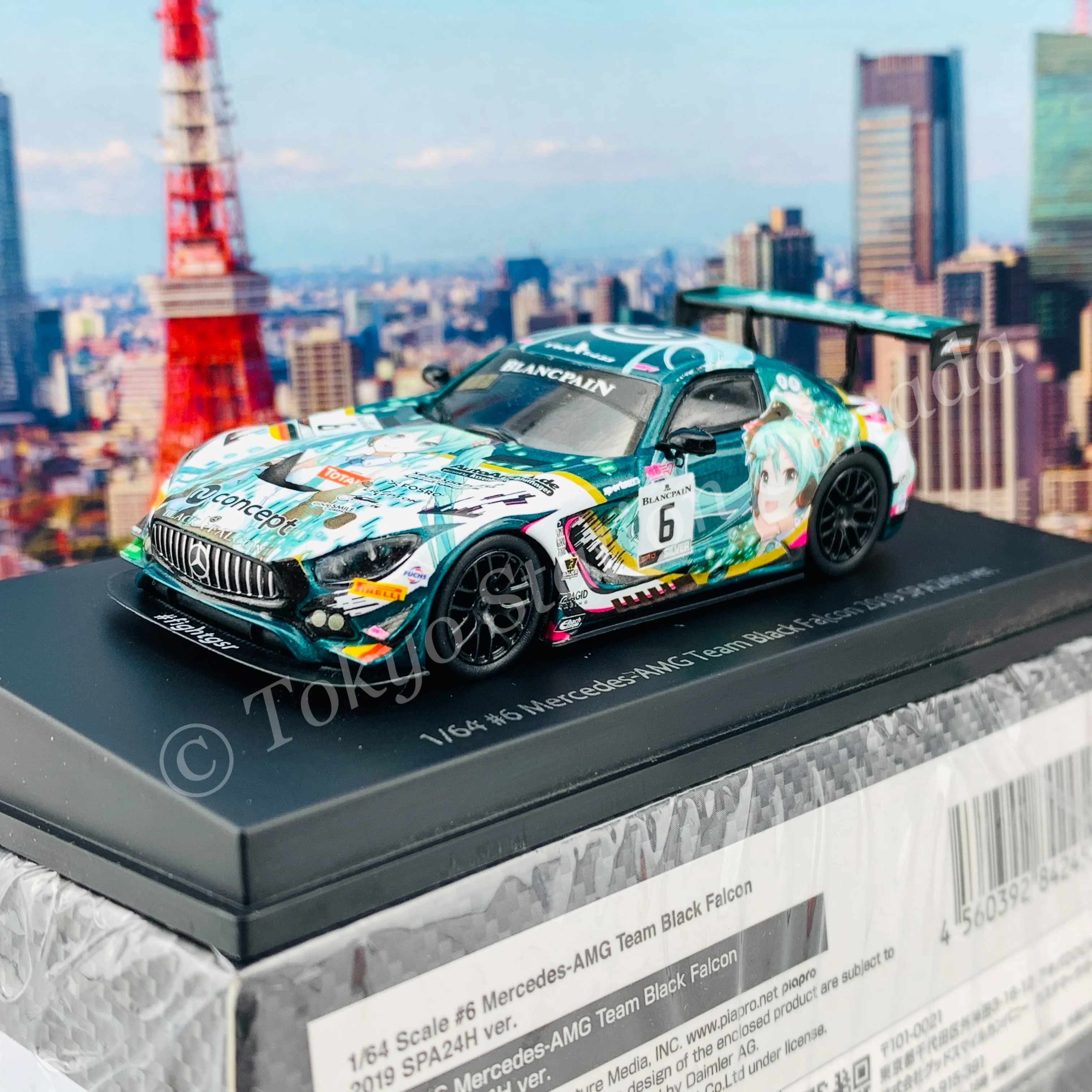 GOODSMILE 1/64 #6 Mercedes-AMG Team Black Falcon 2019 SPA24H Ver. 4560392842450 - Image 2