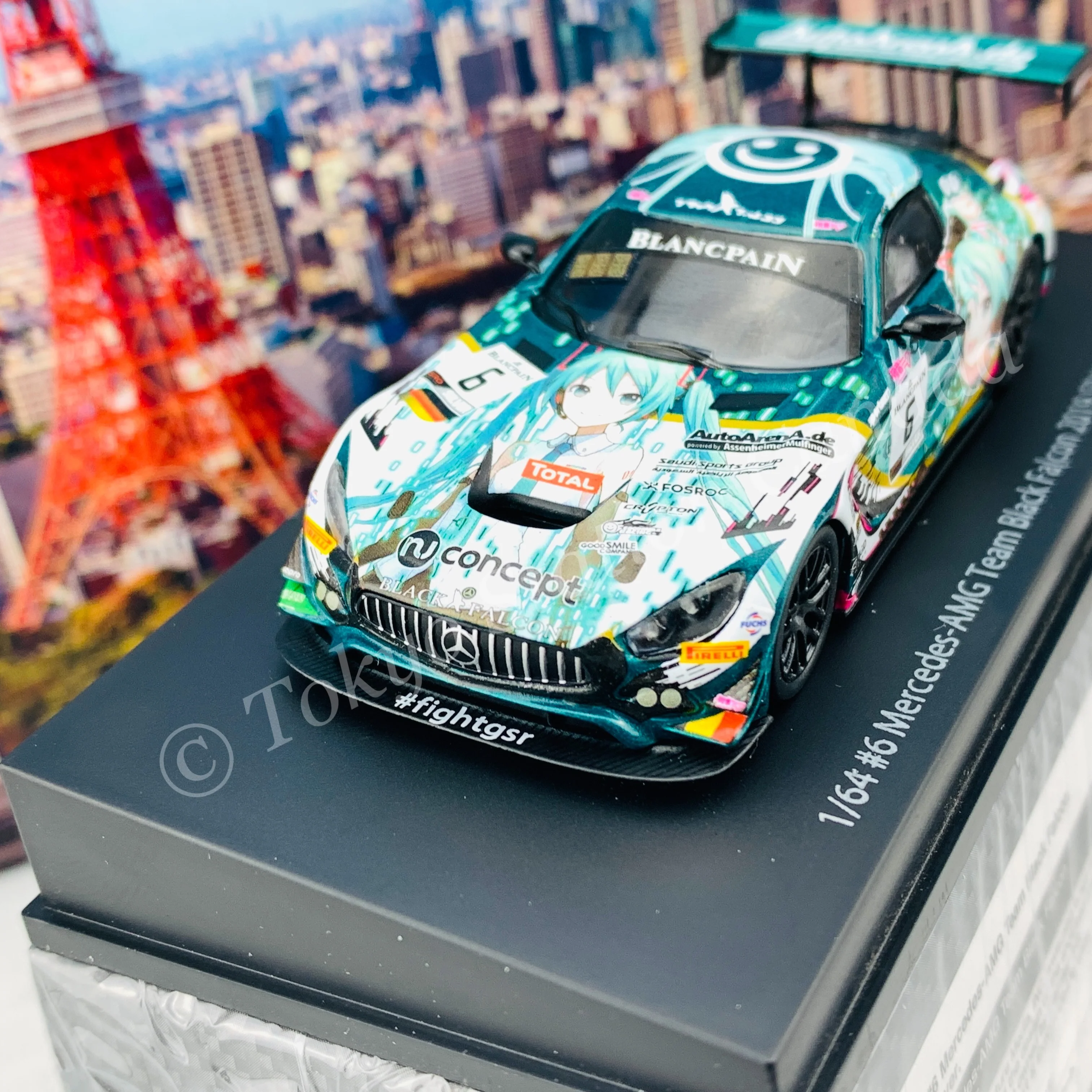 GOODSMILE 1/64 #6 Mercedes-AMG Team Black Falcon 2019 SPA24H Ver. 4560392842450 - Image 3