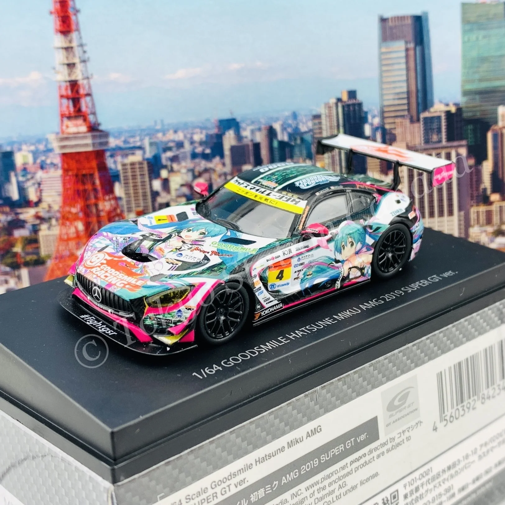 GOODSMILE 1/64 Hatsune Miku AMG 2019 Super GT Ver. 4560392842344 - Image 2