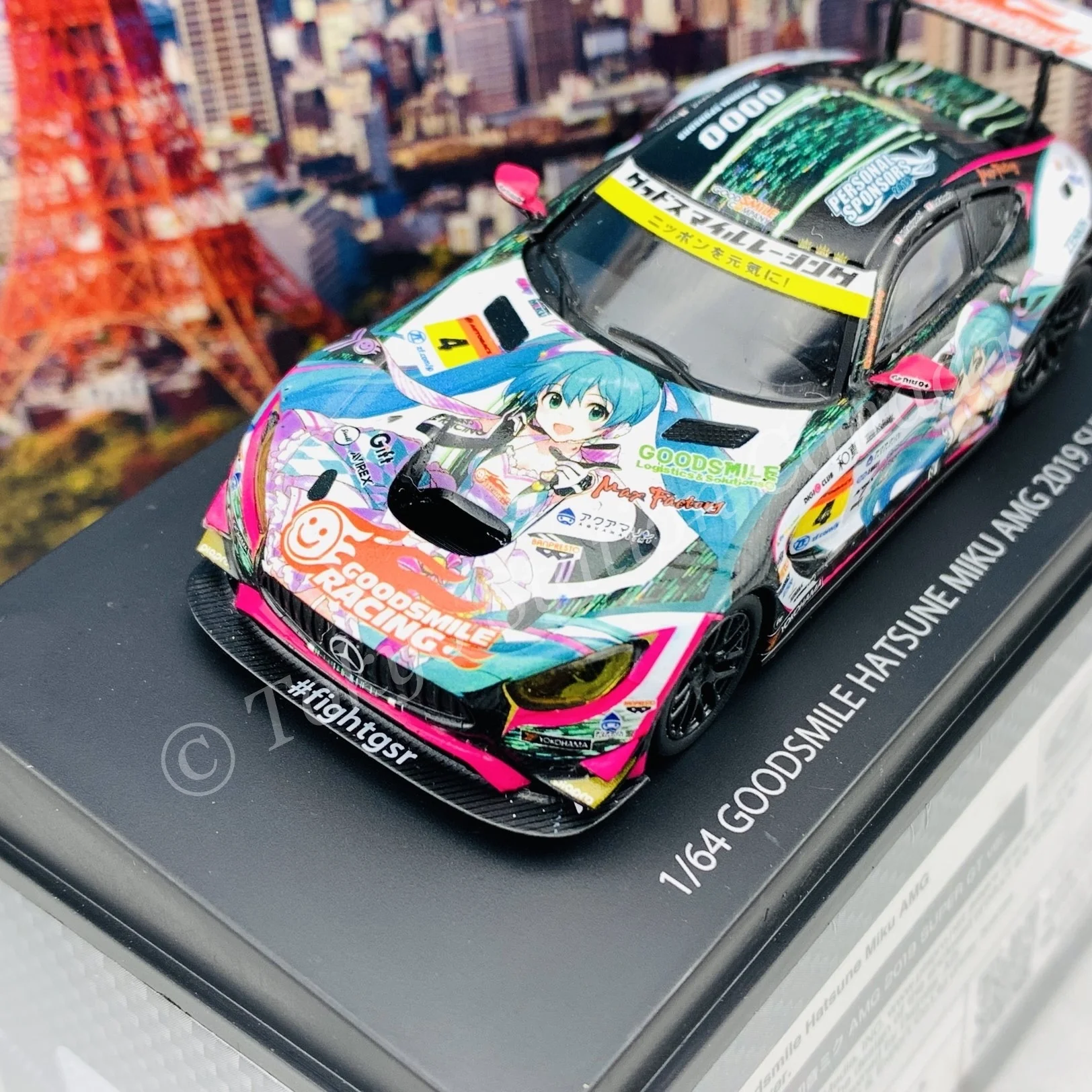 GOODSMILE 1/64 Hatsune Miku AMG 2019 Super GT Ver. 4560392842344 - Image 3