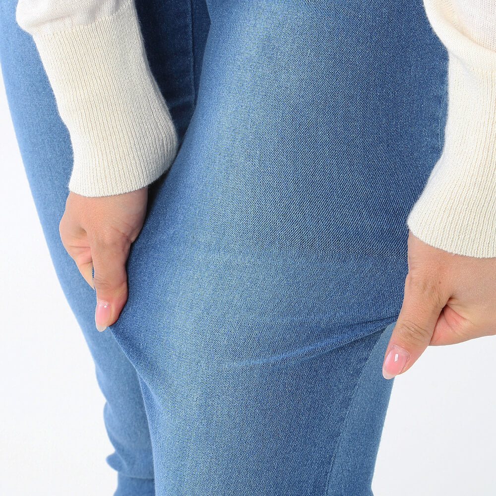 GUNZE LL Brushed Vintage Denim Legging - Image 6