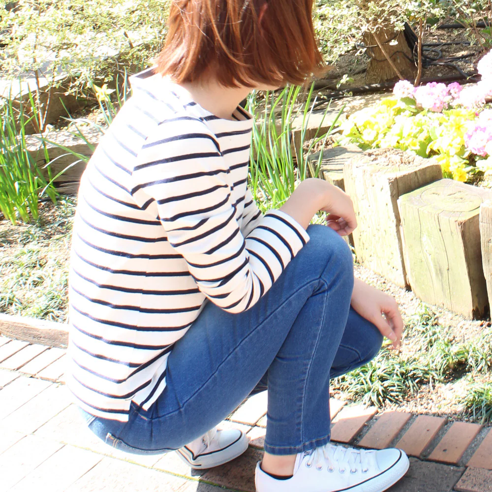 GUNZE LL Brushed Vintage Denim Legging - Image 8