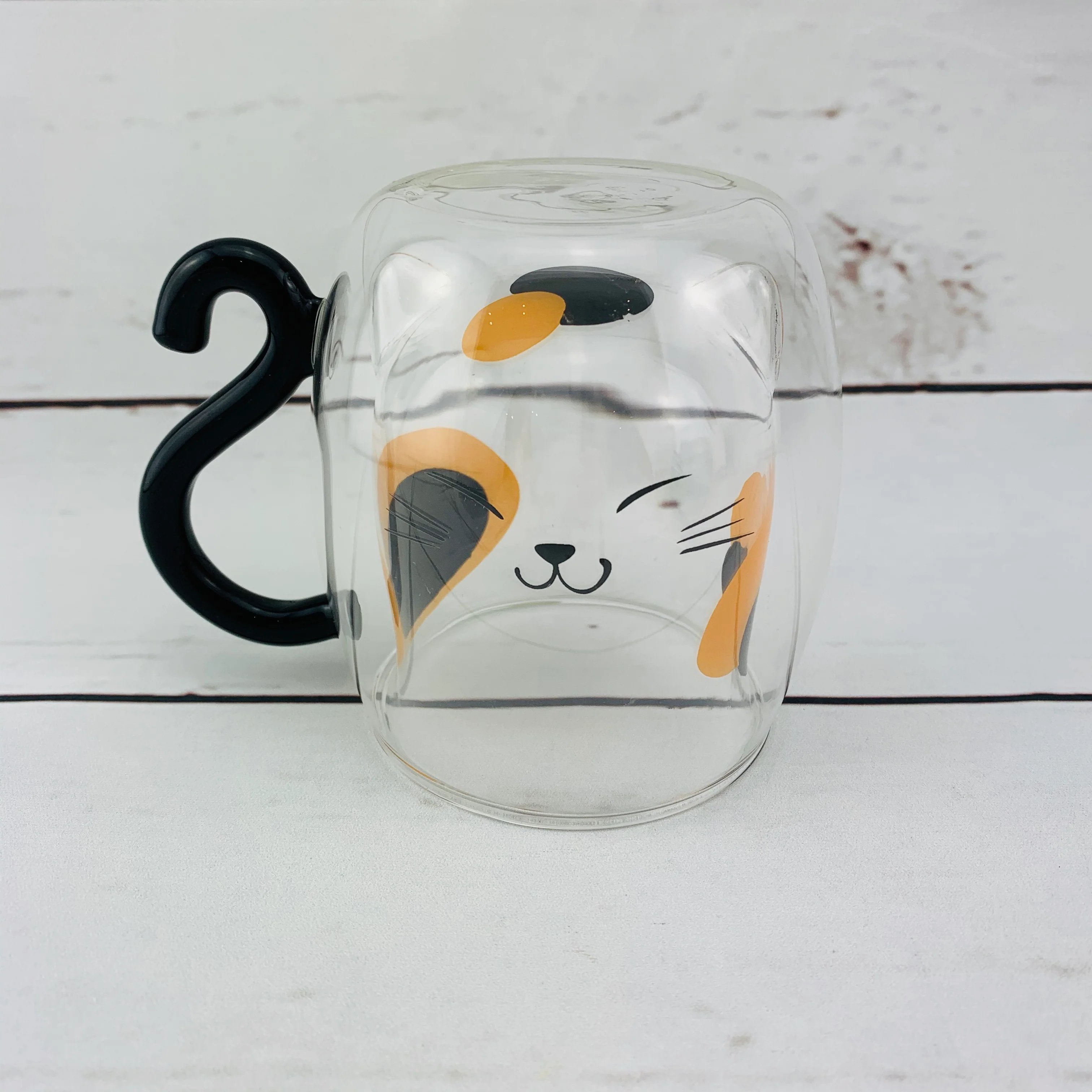 Heat Resistant Double Glass Mug みけ猫くん 13594 - Image 2