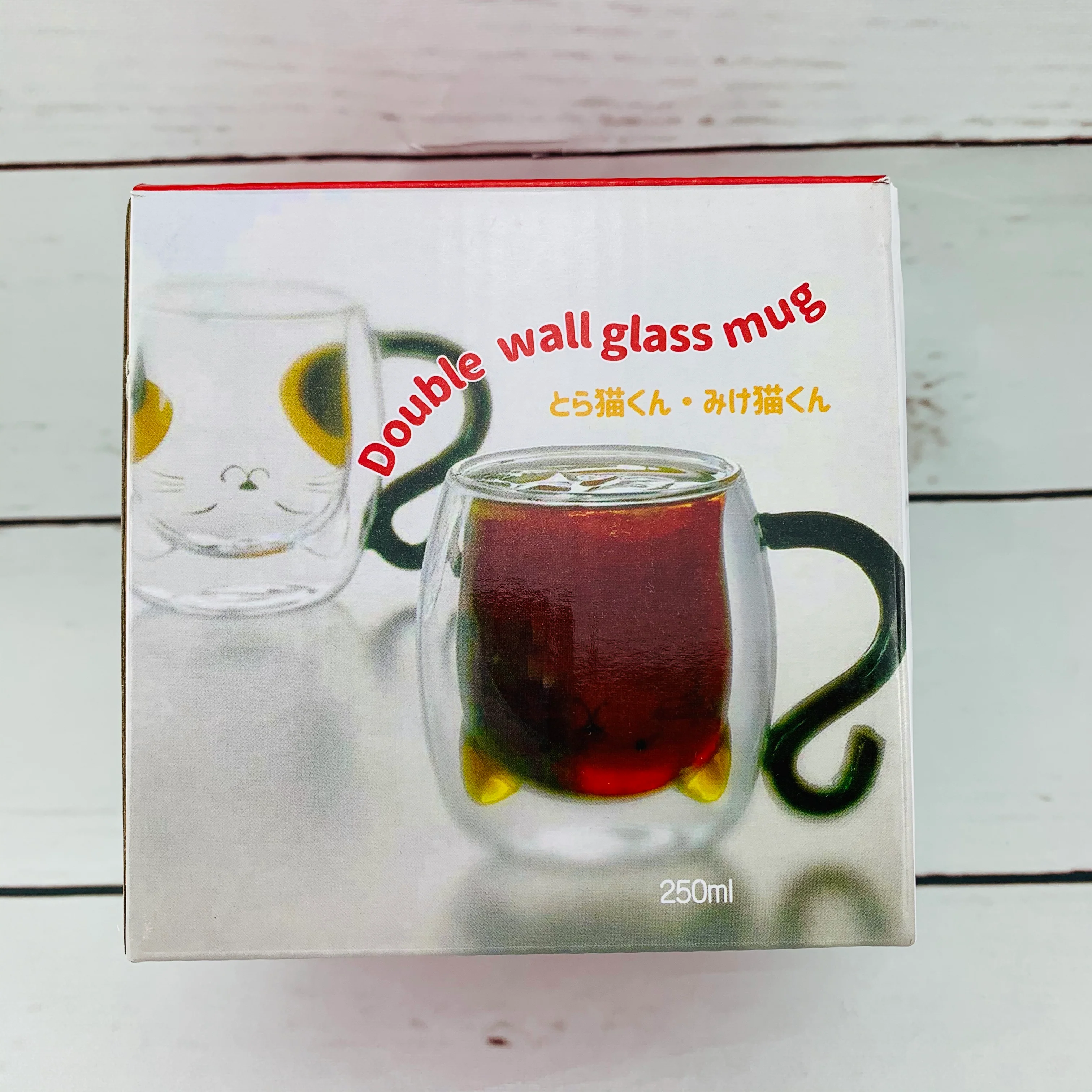 Heat Resistant Double Glass Mug みけ猫くん 13594 - Image 3