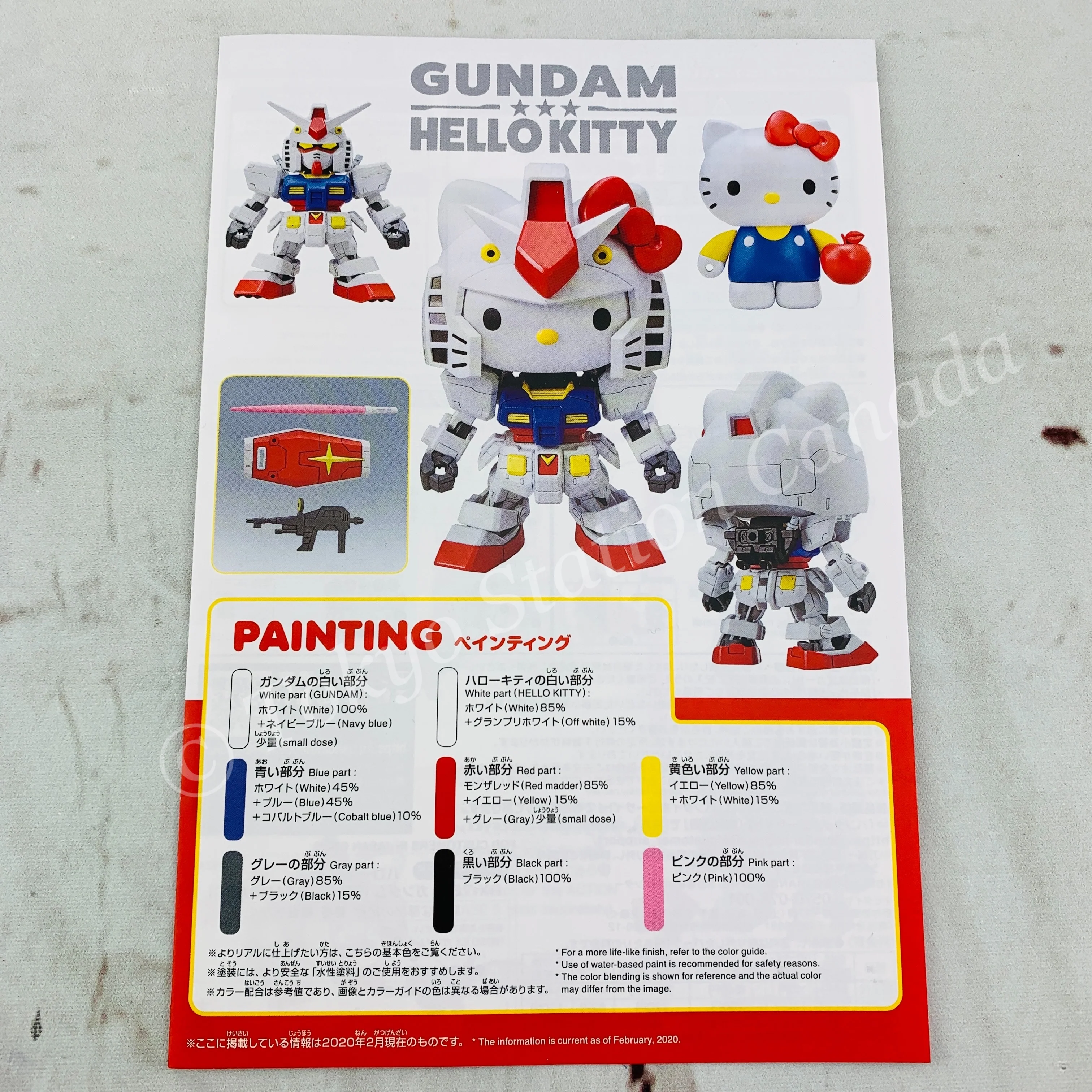 RESTOCK SOON! HELLO KITTY / RX-78-2 GUNDAM (SD EX-STANDARD) GUNPLA Plastic Model Kit Made in Japan 4573102589248 - Image 7