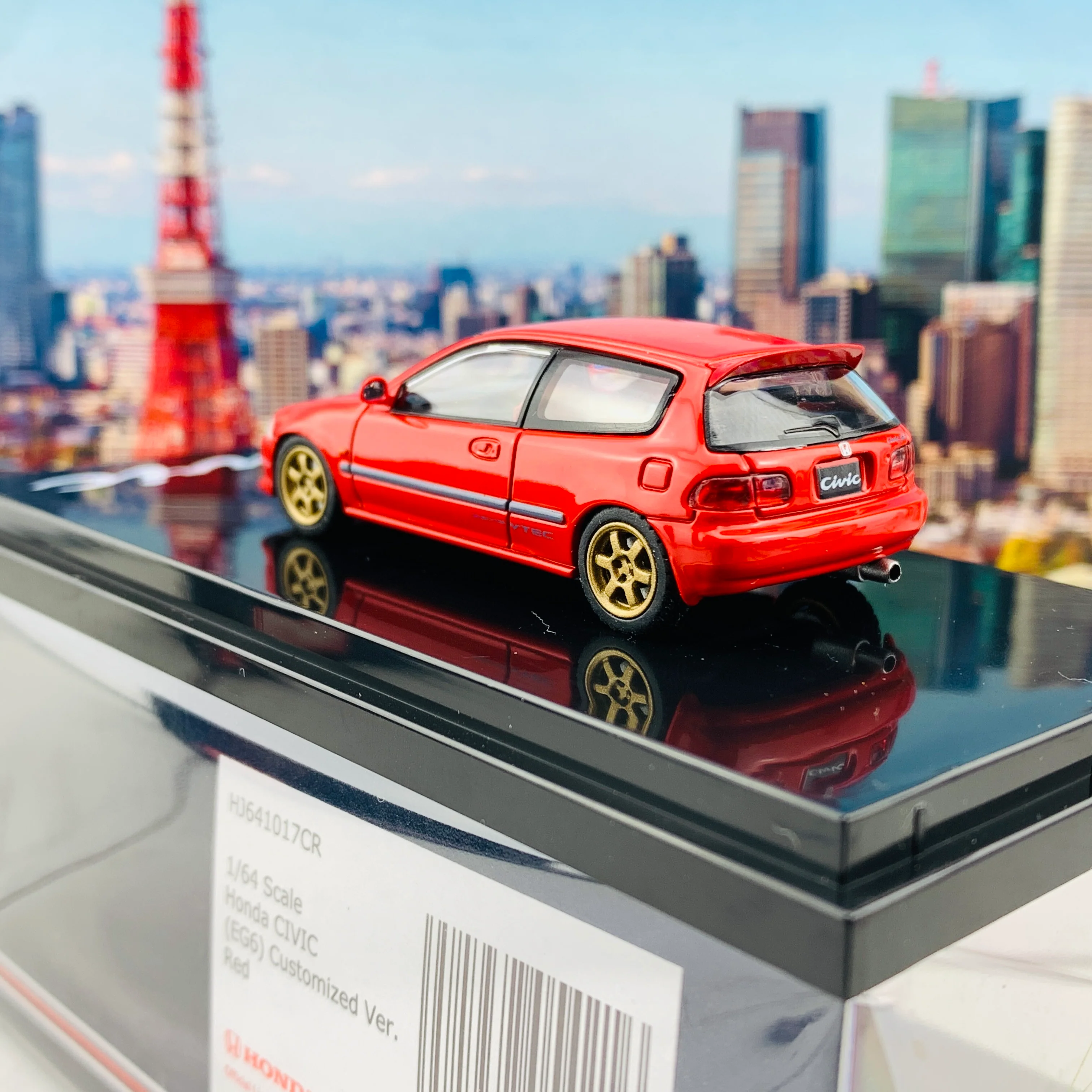 HOBBY JAPAN 1/64 Honda Civic EG6 Customized Version RED HJ641017CR - Image 4