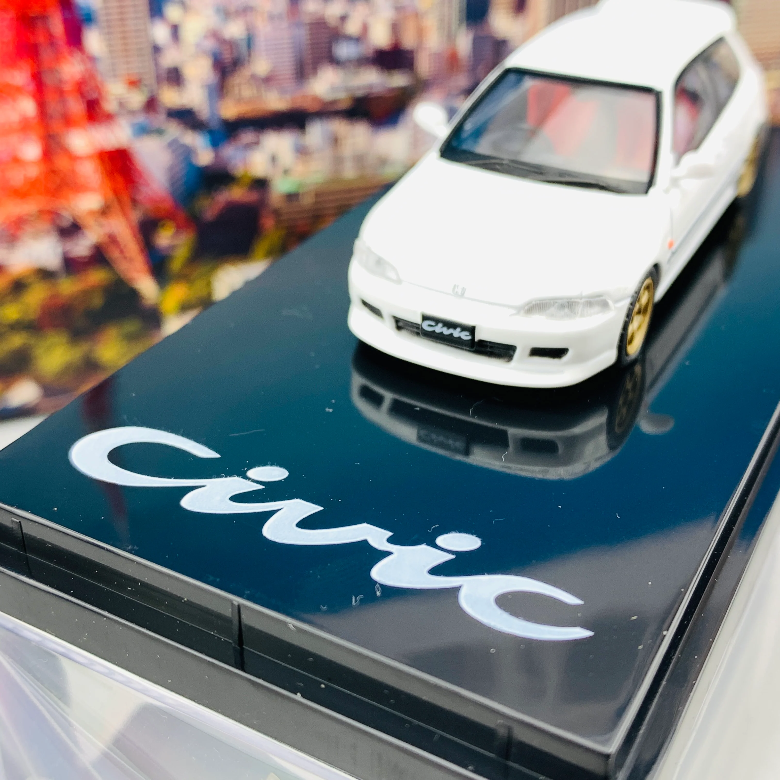HOBBY JAPAN 1/64 Honda Civic EG6 Customized Version WHITE HJ641017CW - Image 3