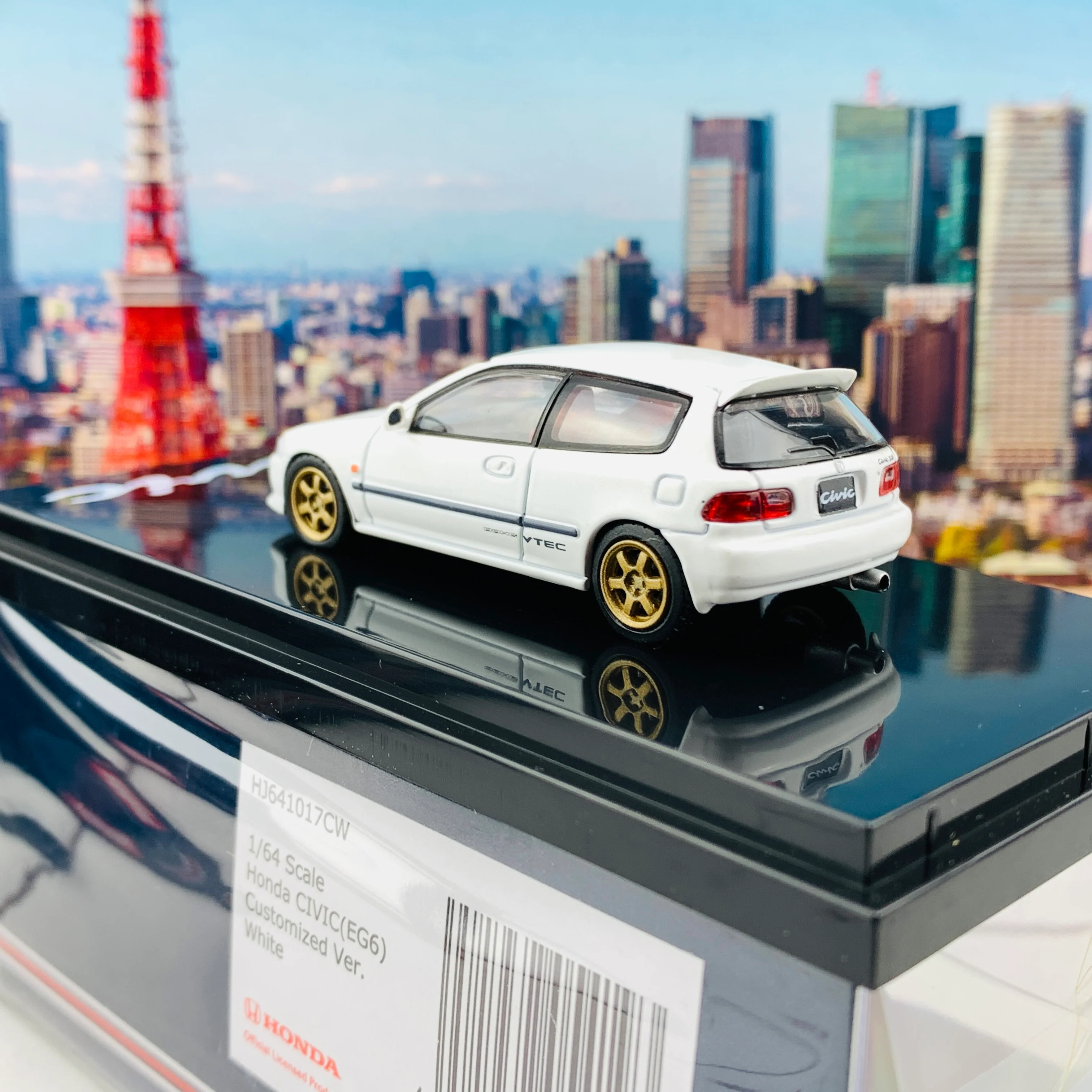 HOBBY JAPAN 1/64 Honda Civic EG6 Customized Version WHITE HJ641017CW - Image 4