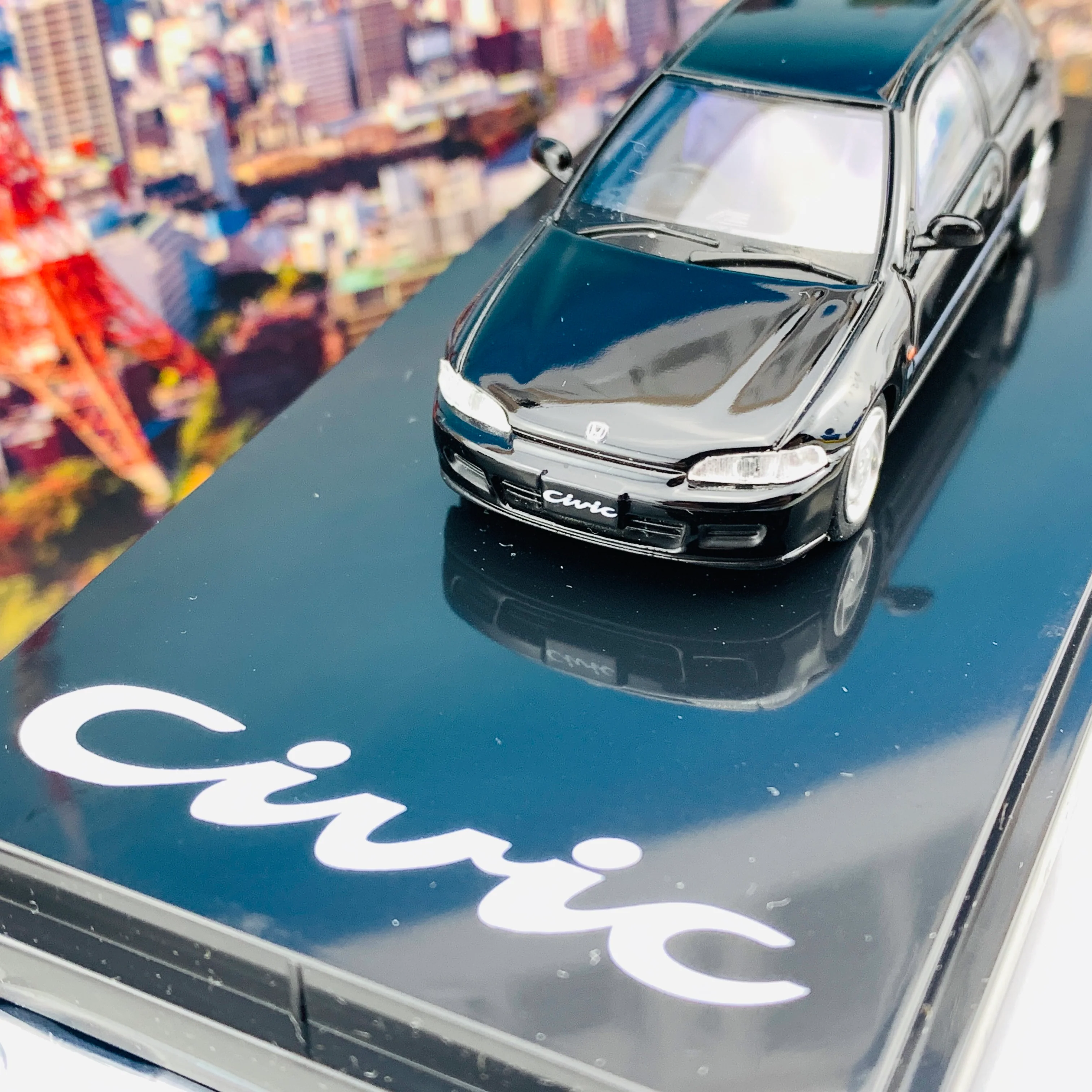 HOBBY JAPAN 1/64 Honda Civic EG6 SIR-II BLACK HJ641017ABK - Image 3