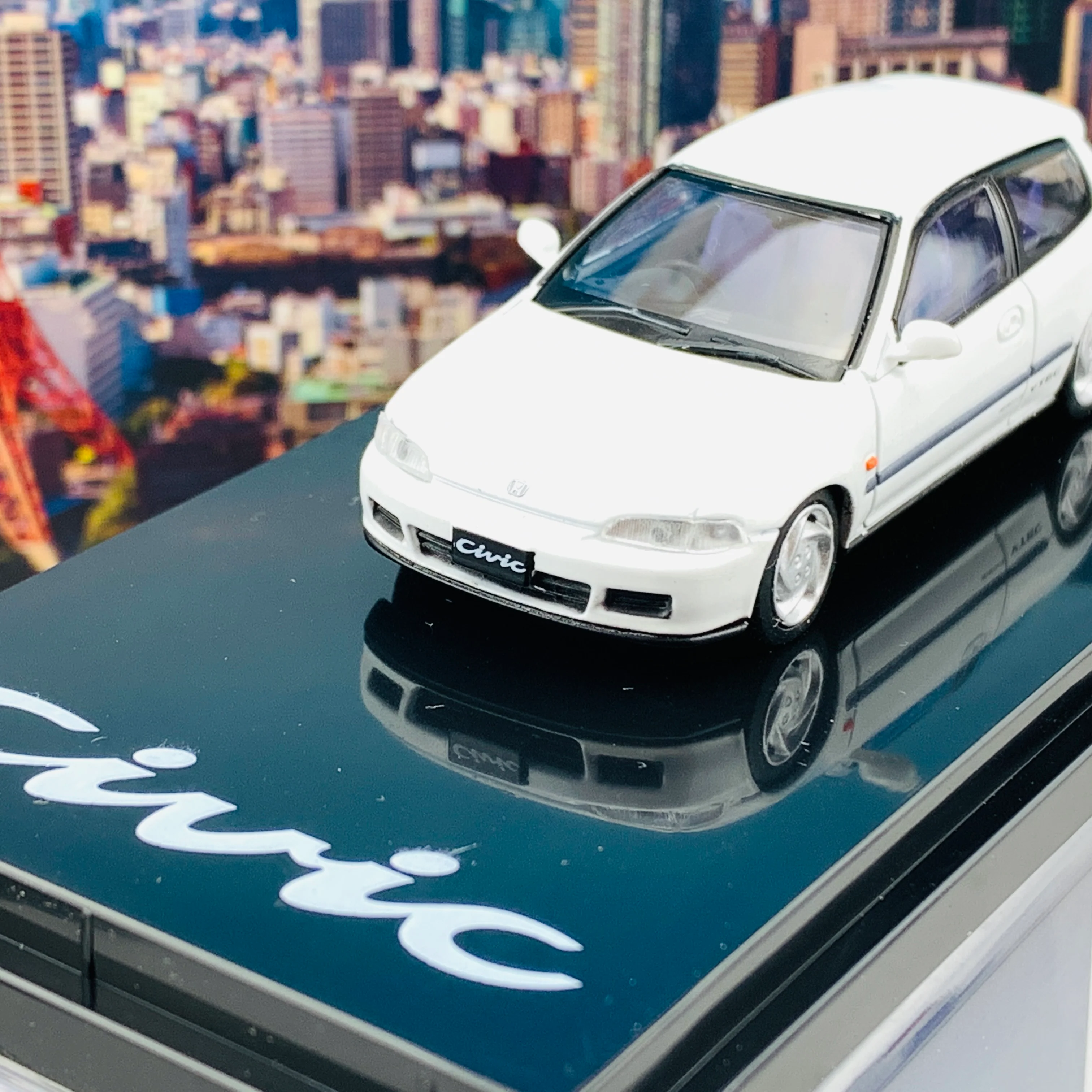 HOBBY JAPAN 1/64 Honda Civic EG6 SIR-II FROST WHITE HJ641017AW - Image 3
