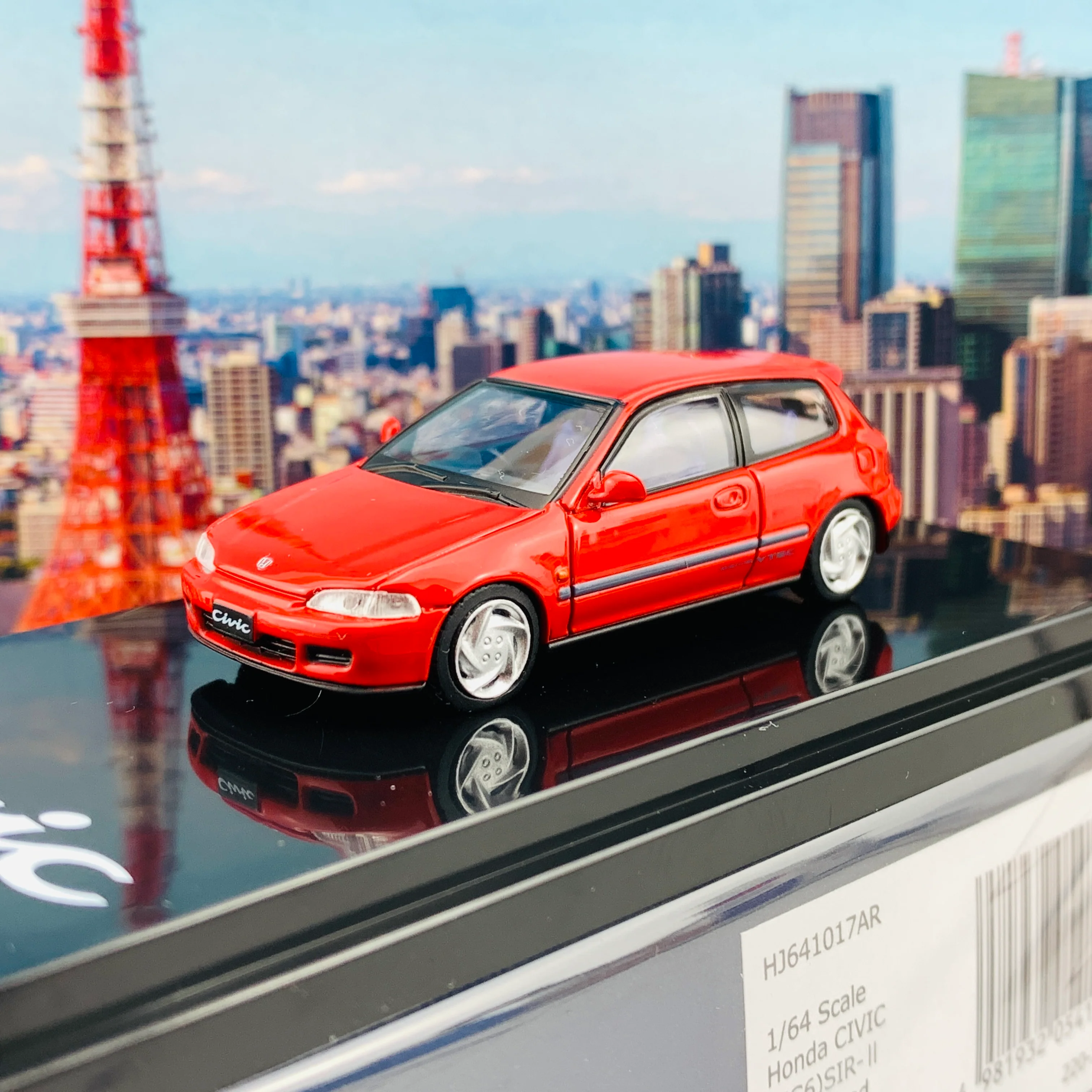 HOBBY JAPAN 1/64 Honda Civic EG6 SIR-II MILANO RED HJ641017AR - Image 2