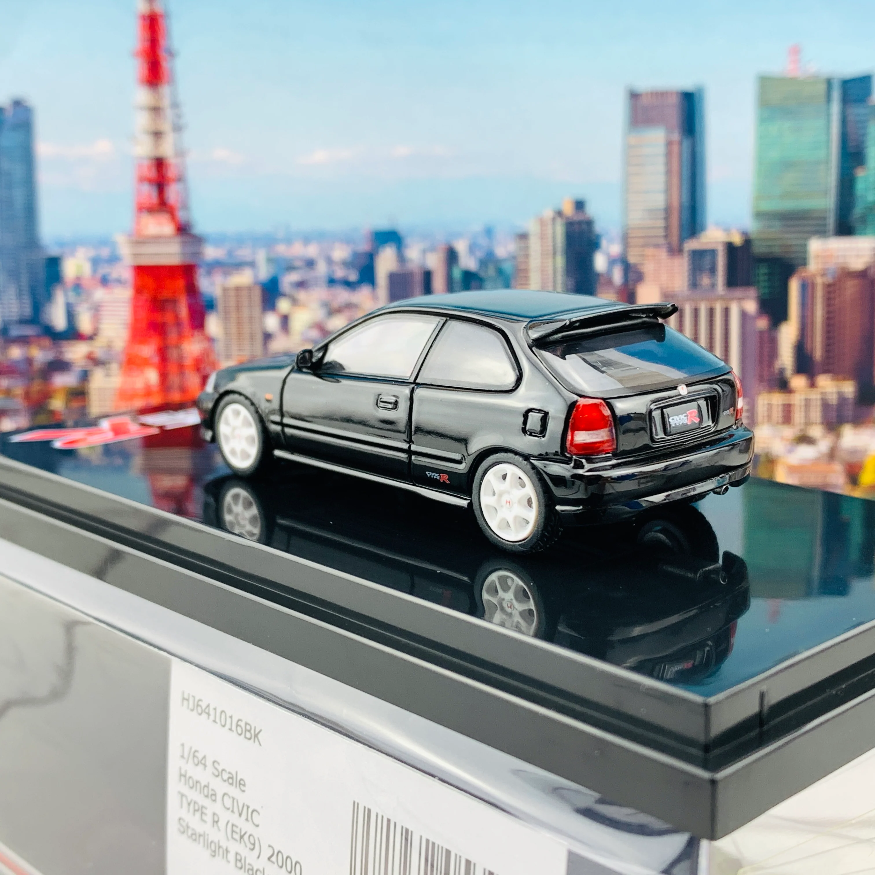 HOBBY JAPAN 1/64 Honda Civic TYPE R EK9 2000 STARLIGHT BLACK PEARL HJ641016BK - Image 4