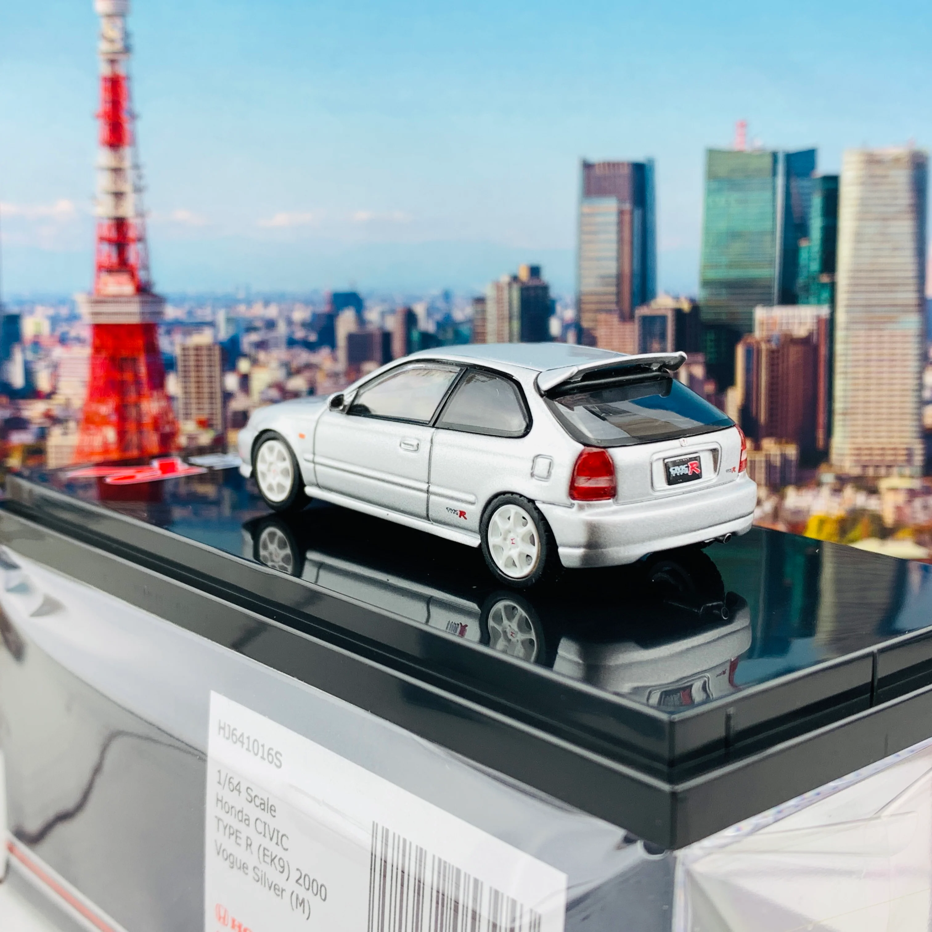 HOBBY JAPAN 1/64 Honda Civic TYPE R EK9 2000 VOGUE SILVER HJ641016S - Image 4