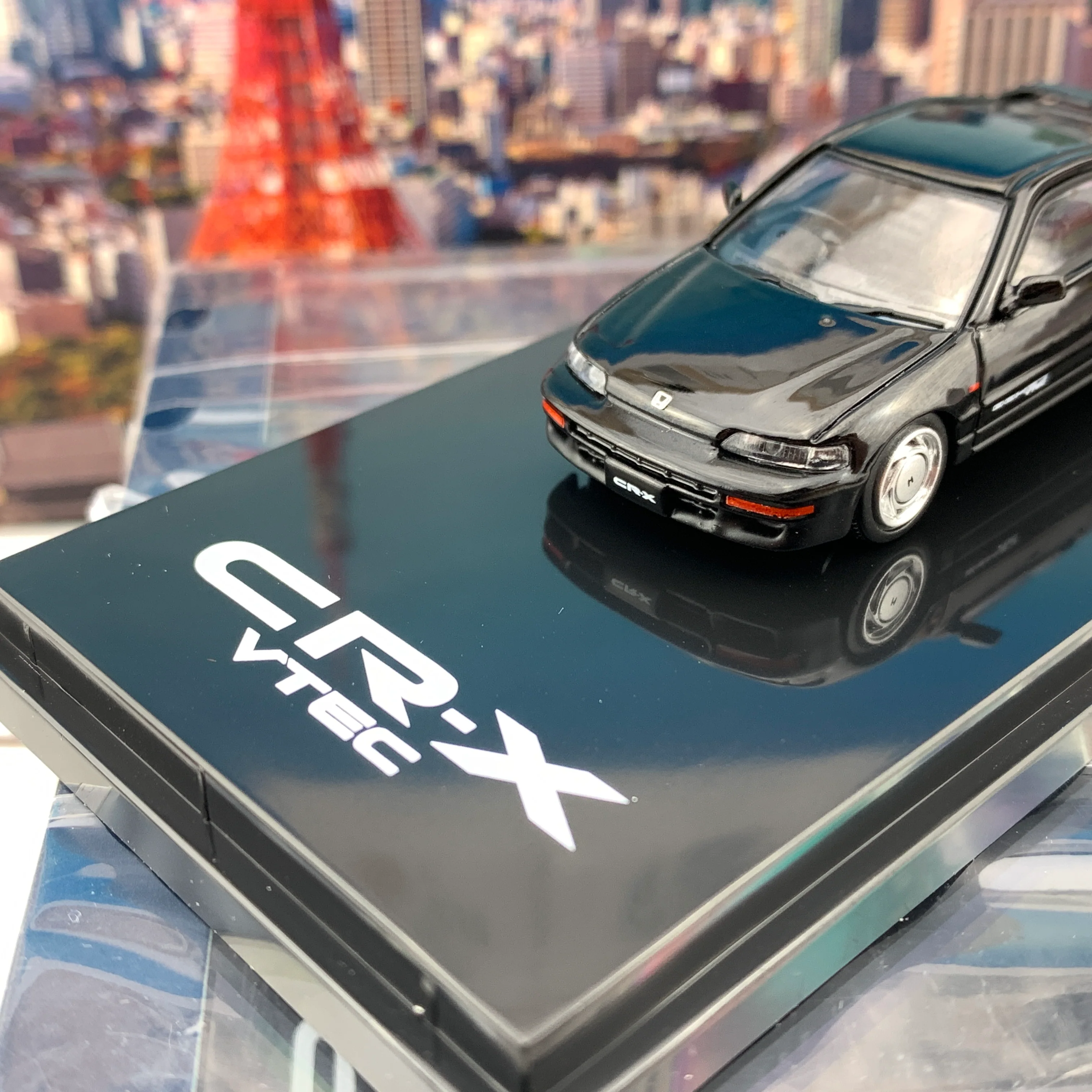 HOBBY JAPAN 1/64 Honda CRX SiR EF8 Black HJ641005BK - Image 2