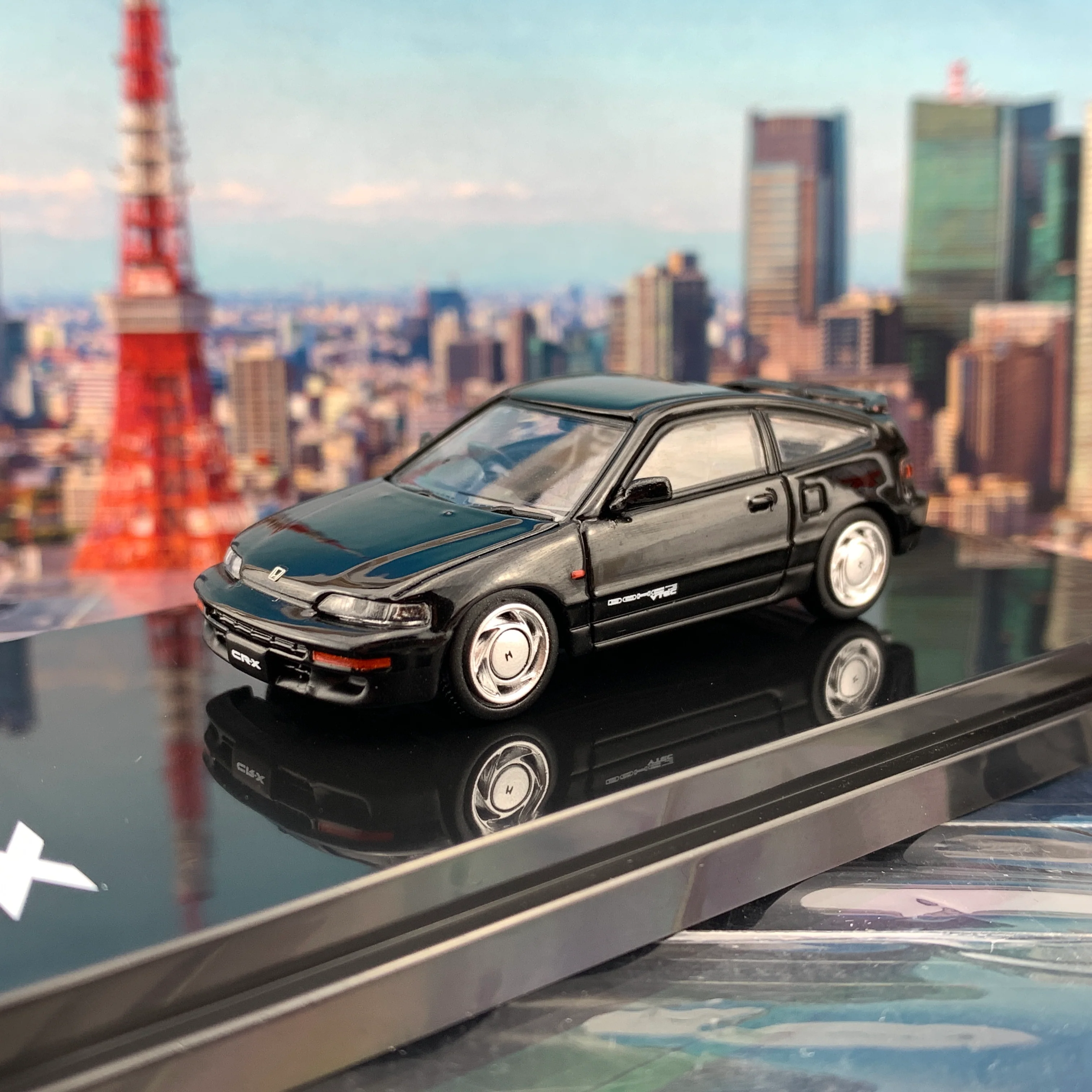 HOBBY JAPAN 1/64 Honda CRX SiR EF8 Black HJ641005BK - Image 4